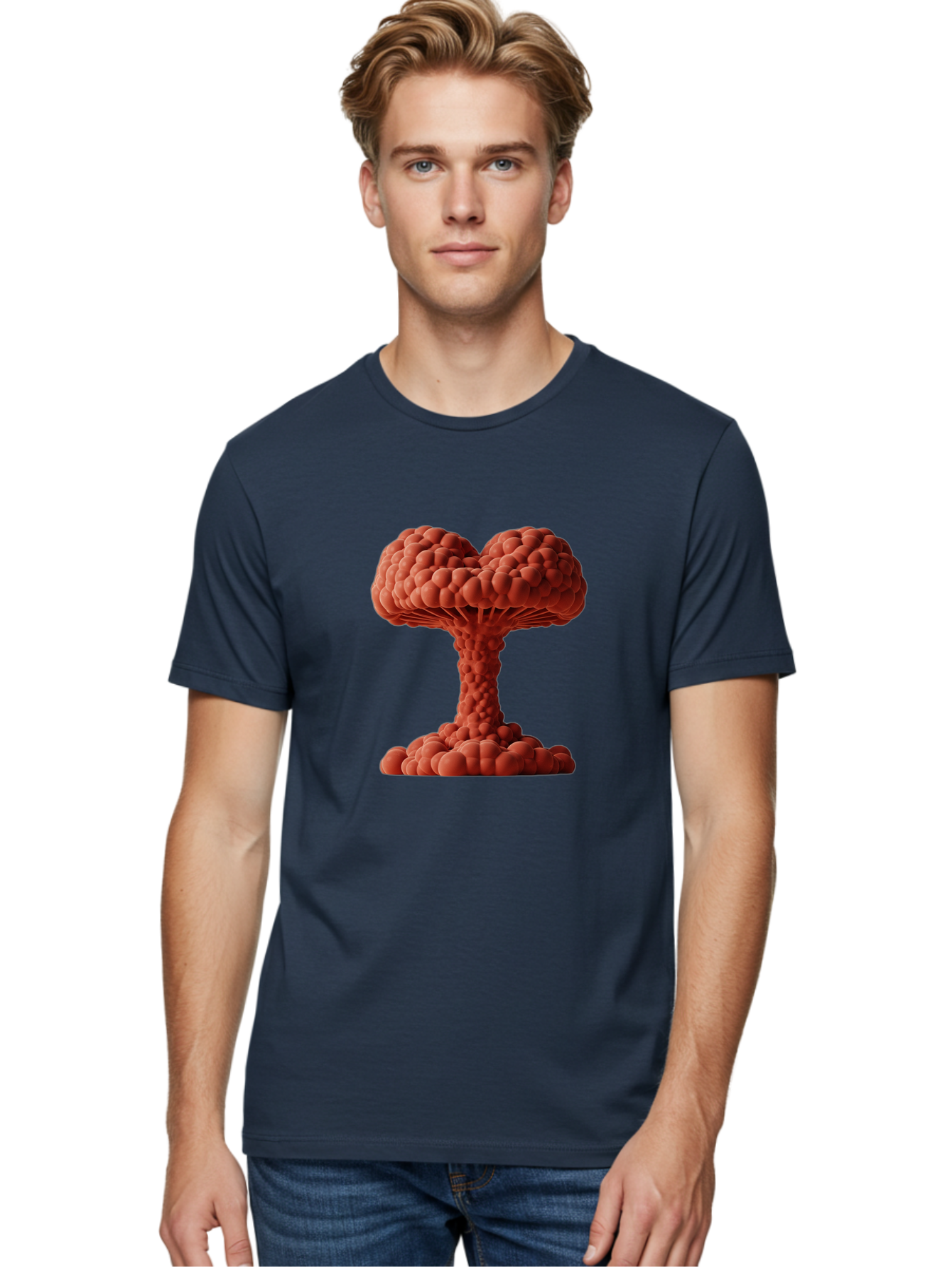 Nuclear-Explosion-2 Men'S Graphic Tee, 100% Cotton, Comfortable Casual Summer Wear, Machine Washable, Vintage Camera, Old Camera, Antique Camera, Black Camera, Classic Photography, Photography Equipment, Nostalgic Device, Film Camera, Bak977