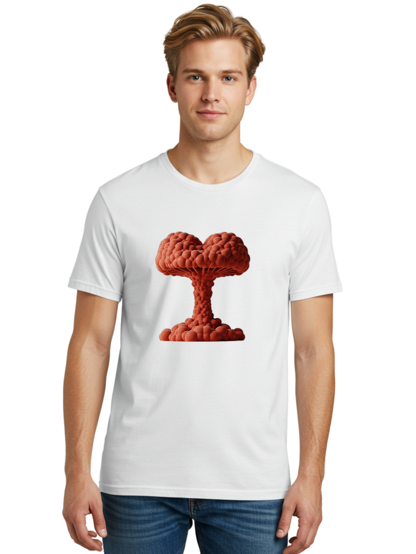 Nuclear-Explosion-2 Men'S Graphic Tee, 100% Cotton, Comfortable Casual Summer Wear, Machine Washable, Vintage Camera, Old Camera, Antique Camera, Black Camera, Classic Photography, Photography Equipment, Nostalgic Device, Film Camera, Bak977