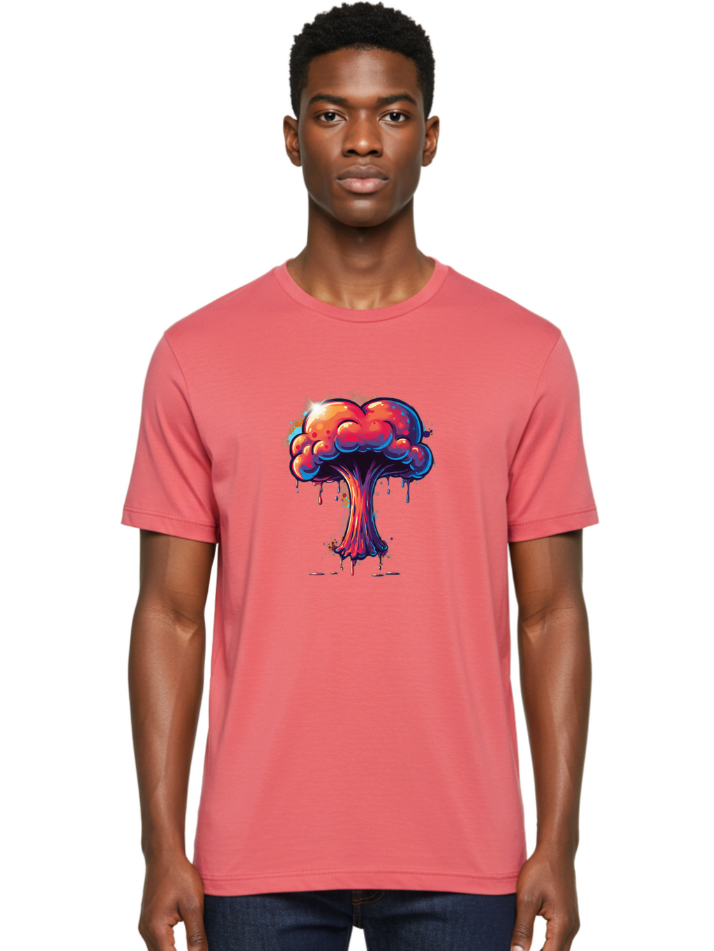 Nuclear-Explosion-3 Men'S Graphic Tee, 100% Cotton, Comfortable Casual Summer Wear, Machine Washable, Vintage Camera, Old Camera, Antique Camera, Black Camera, Classic Photography, Photography Equipment, Nostalgic Device, Film Camera, Bak978