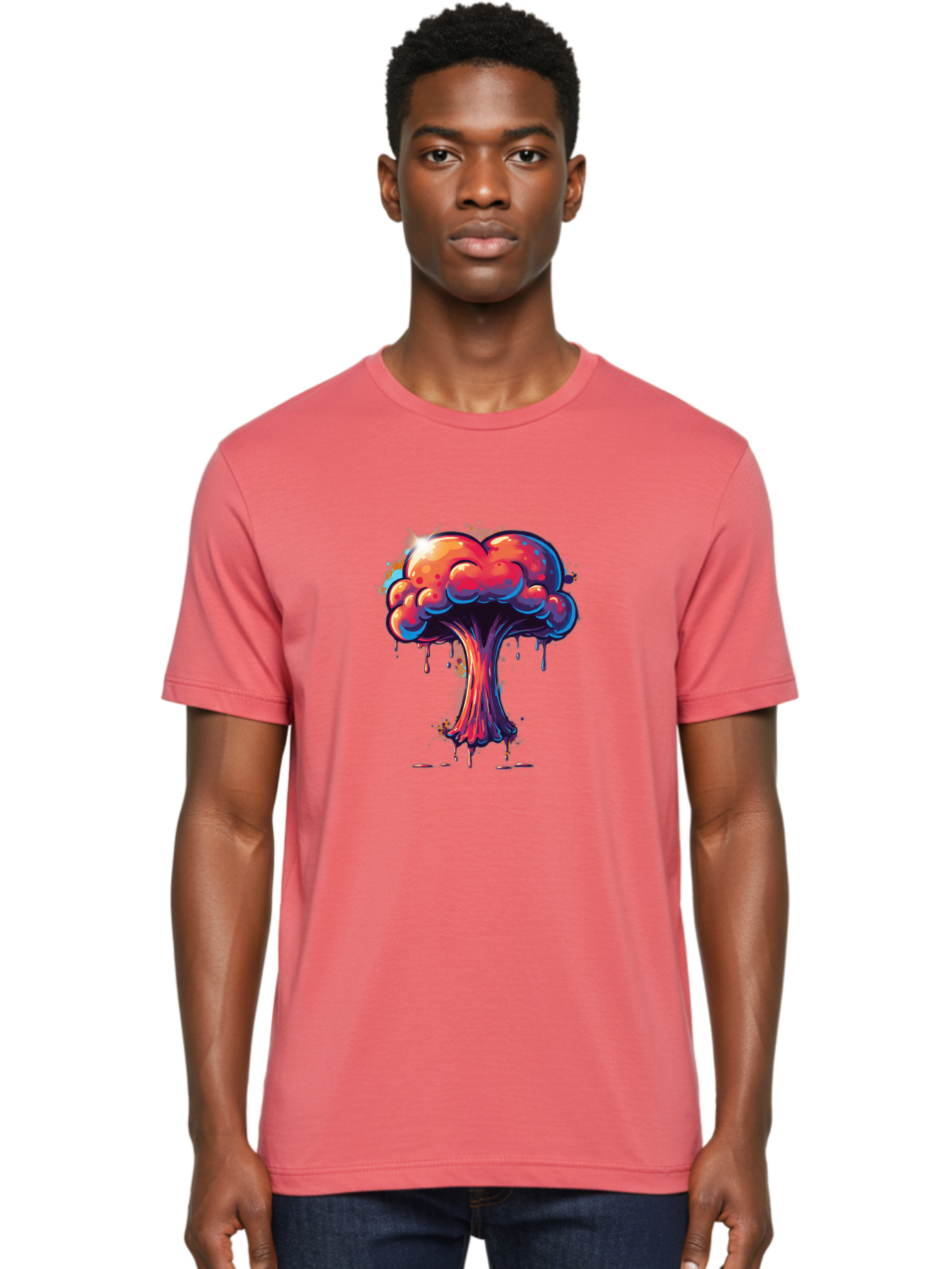 Nuclear-Explosion-3 Men'S Graphic Tee, 100% Cotton, Comfortable Casual Summer Wear, Machine Washable, Vintage Camera, Old Camera, Antique Camera, Black Camera, Classic Photography, Photography Equipment, Nostalgic Device, Film Camera, Bak978