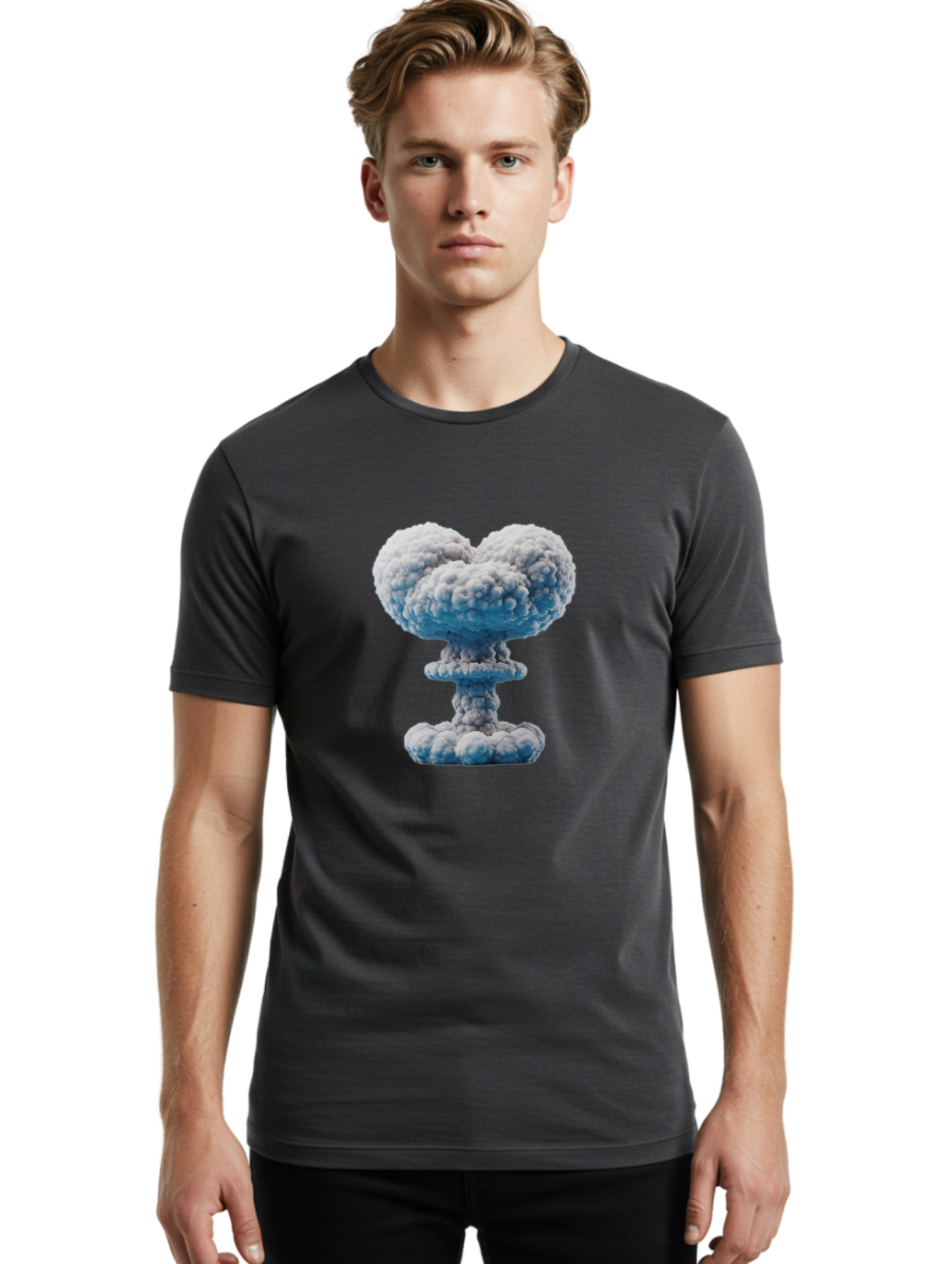 Nuclear-Explosion-4 Men'S Graphic Tee, 100% Cotton, Comfortable Casual Summer Wear, Machine Washable, Vintage Camera, Old Camera, Antique Camera, Black Camera, Classic Photography, Photography Equipment, Nostalgic Device, Film Camera, Bak979