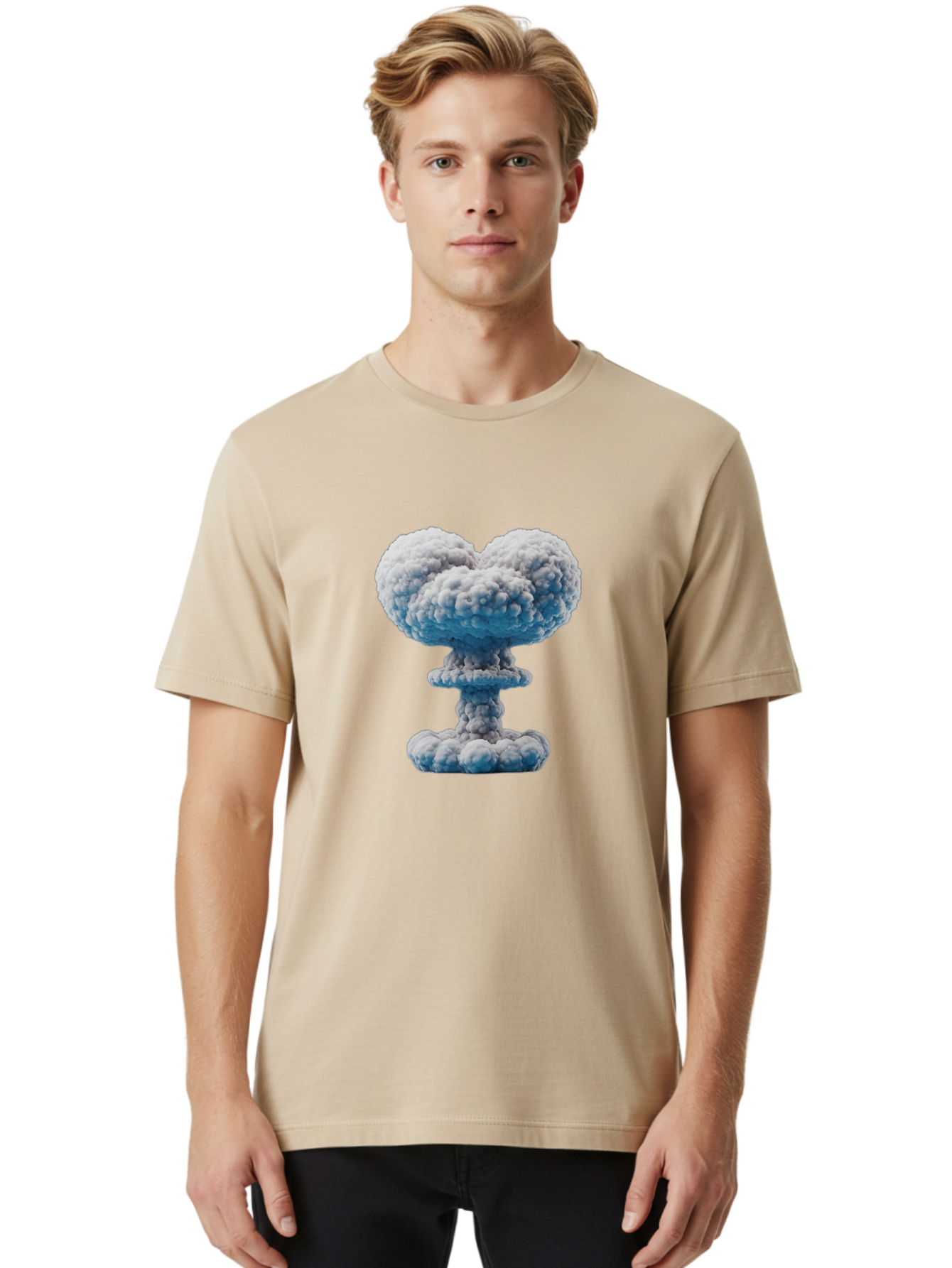 Nuclear-Explosion-4 Men'S Graphic Tee, 100% Cotton, Comfortable Casual Summer Wear, Machine Washable, Vintage Camera, Old Camera, Antique Camera, Black Camera, Classic Photography, Photography Equipment, Nostalgic Device, Film Camera, Bak979