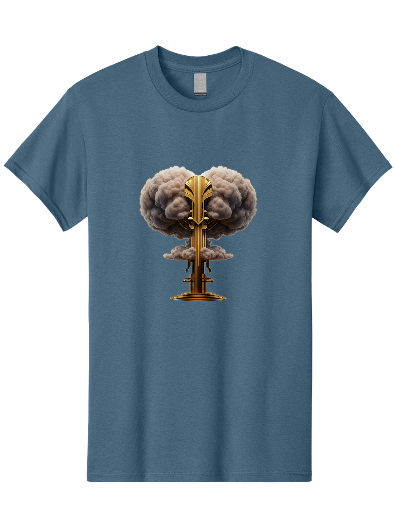 Nuclear-Explosion-Mushroom-Cloud Men'S Graphic Tee, 100% Cotton, Comfortable Casual Summer Wear, Machine Washable, Vintage Camera, Old Camera, Antique Camera, Black Camera, Classic Photography, Photography Equipment, Nostalgic Device, Bak980