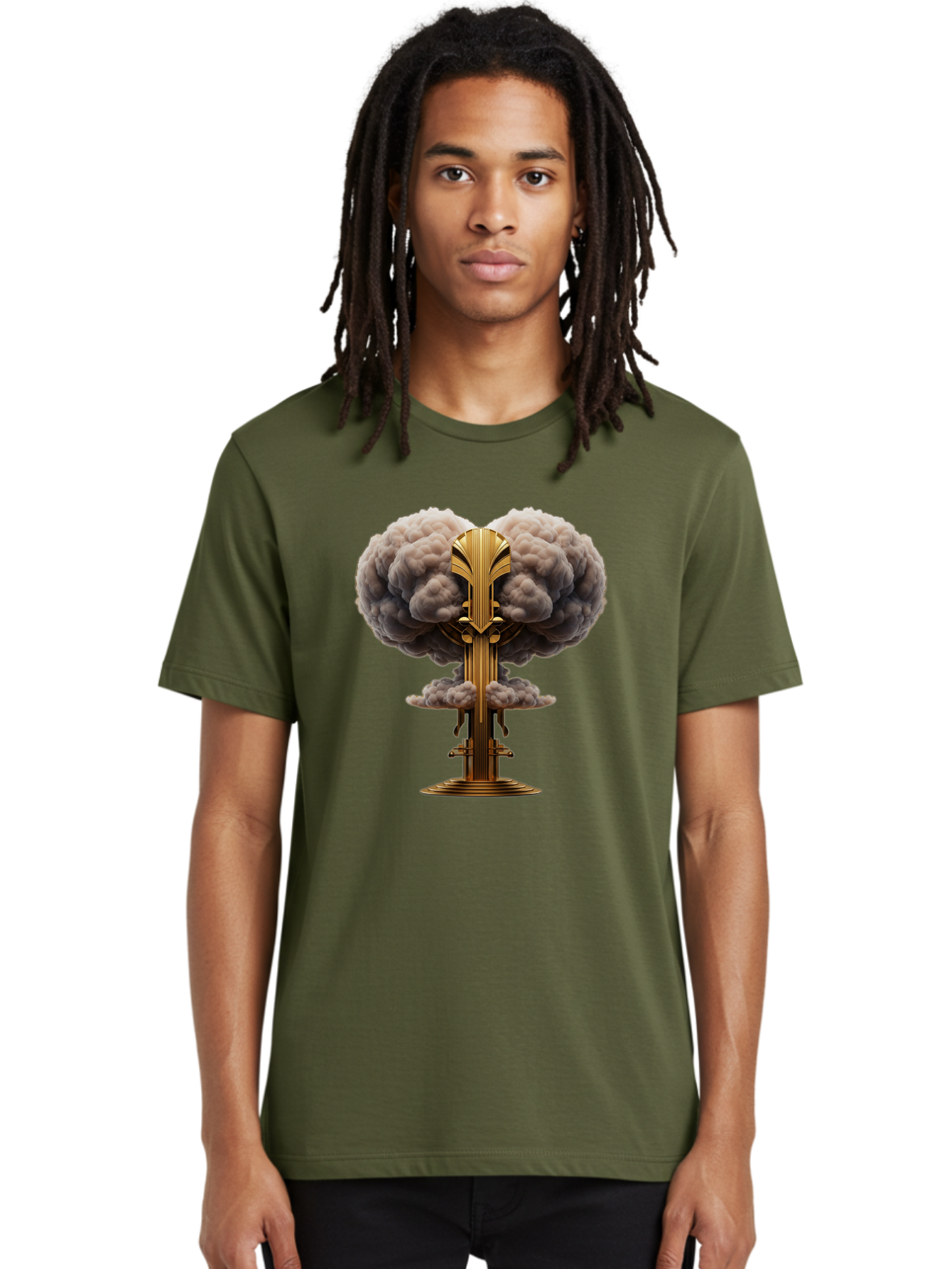 Nuclear-Explosion-Mushroom-Cloud Men'S Graphic Tee, 100% Cotton, Comfortable Casual Summer Wear, Machine Washable, Vintage Camera, Old Camera, Antique Camera, Black Camera, Classic Photography, Photography Equipment, Nostalgic Device, Bak980
