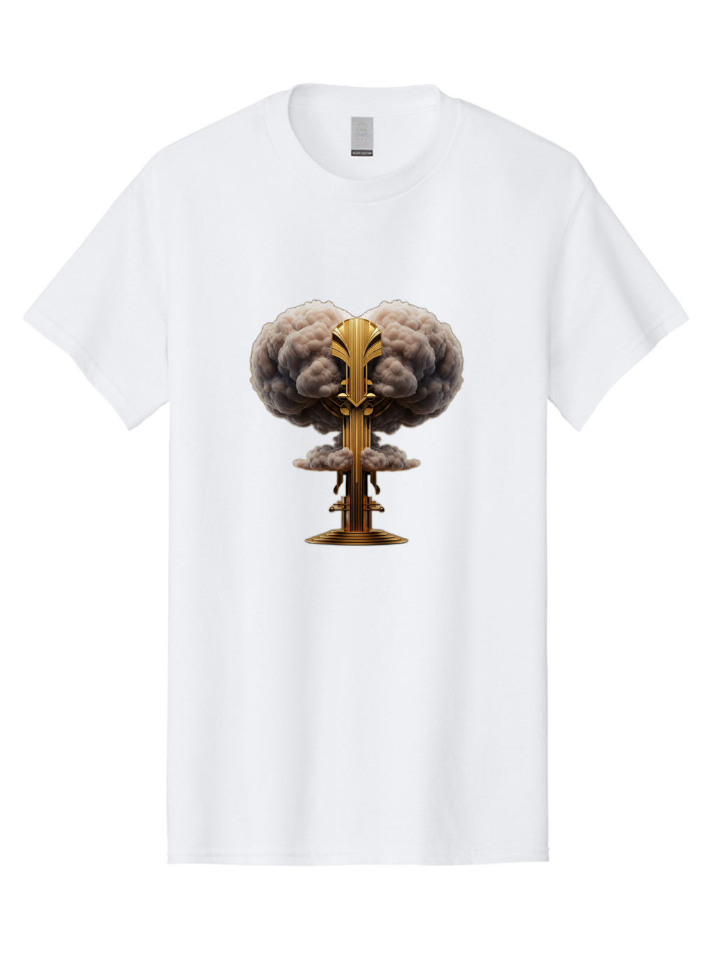 Nuclear-Explosion-Mushroom-Cloud Men'S Graphic Tee, 100% Cotton, Comfortable Casual Summer Wear, Machine Washable, Vintage Camera, Old Camera, Antique Camera, Black Camera, Classic Photography, Photography Equipment, Nostalgic Device, Bak980