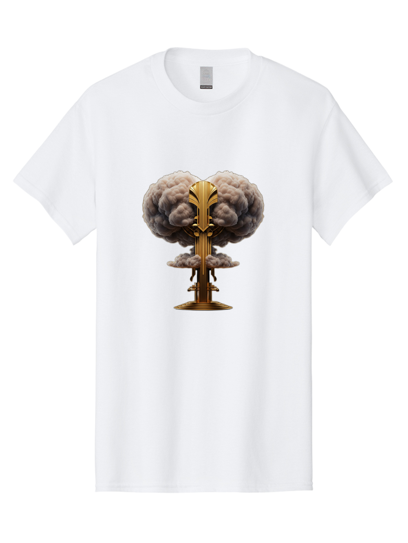 Nuclear-Explosion-Mushroom-Cloud Men'S Graphic Tee, 100% Cotton, Comfortable Casual Summer Wear, Machine Washable, Vintage Camera, Old Camera, Antique Camera, Black Camera, Classic Photography, Photography Equipment, Nostalgic Device, Bak980