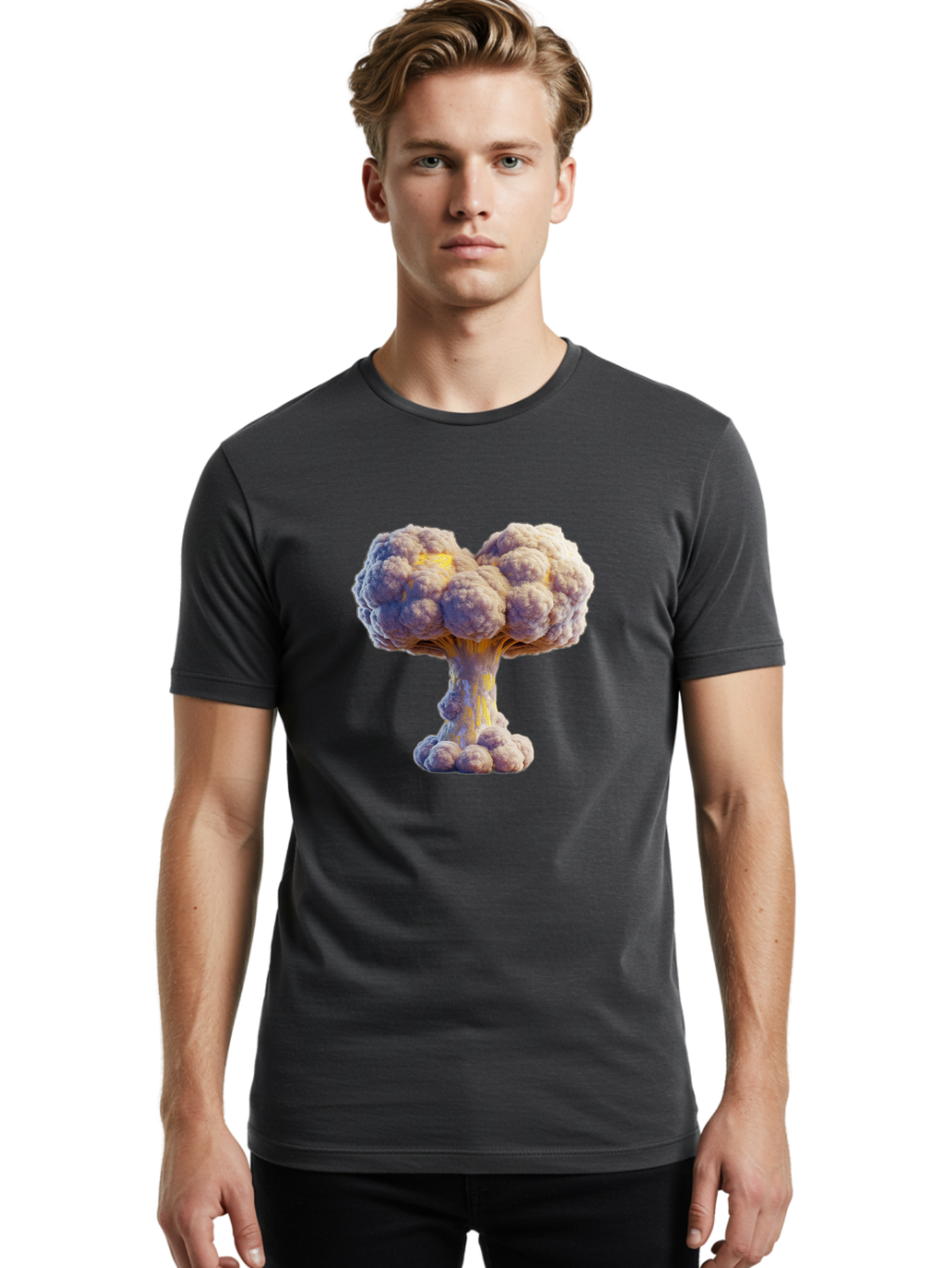 Nuclear-Explosion Men'S Graphic Tee, 100% Cotton, Comfortable Casual Summer Wear, Machine Washable, Vintage Camera, Old Camera, Antique Camera, Black Camera, Classic Photography, Photography Equipment, Nostalgic Device, Film Camera, Camera Art Bak981