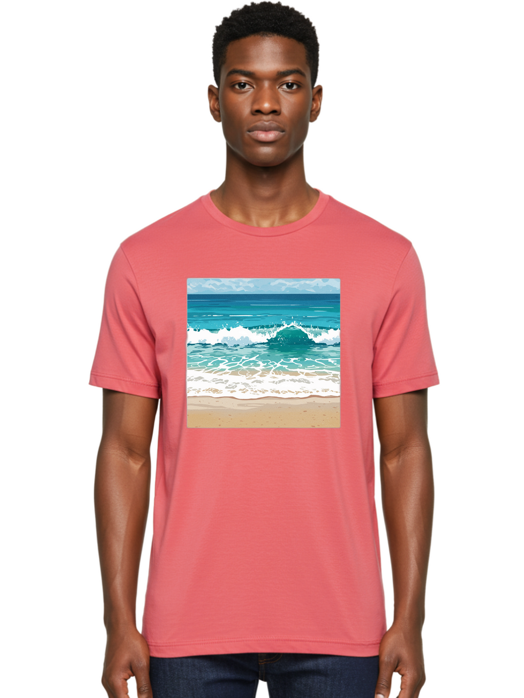 Ocean-Waves Men'S Graphic Tee, 100% Cotton, Comfortable Casual Summer Wear, Machine Washable, Vintage Camera, Old Camera, Antique Camera, Black Camera, Classic Photography, Photography Equipment, Nostalgic Device, Film Camera, Camera Art Bak988