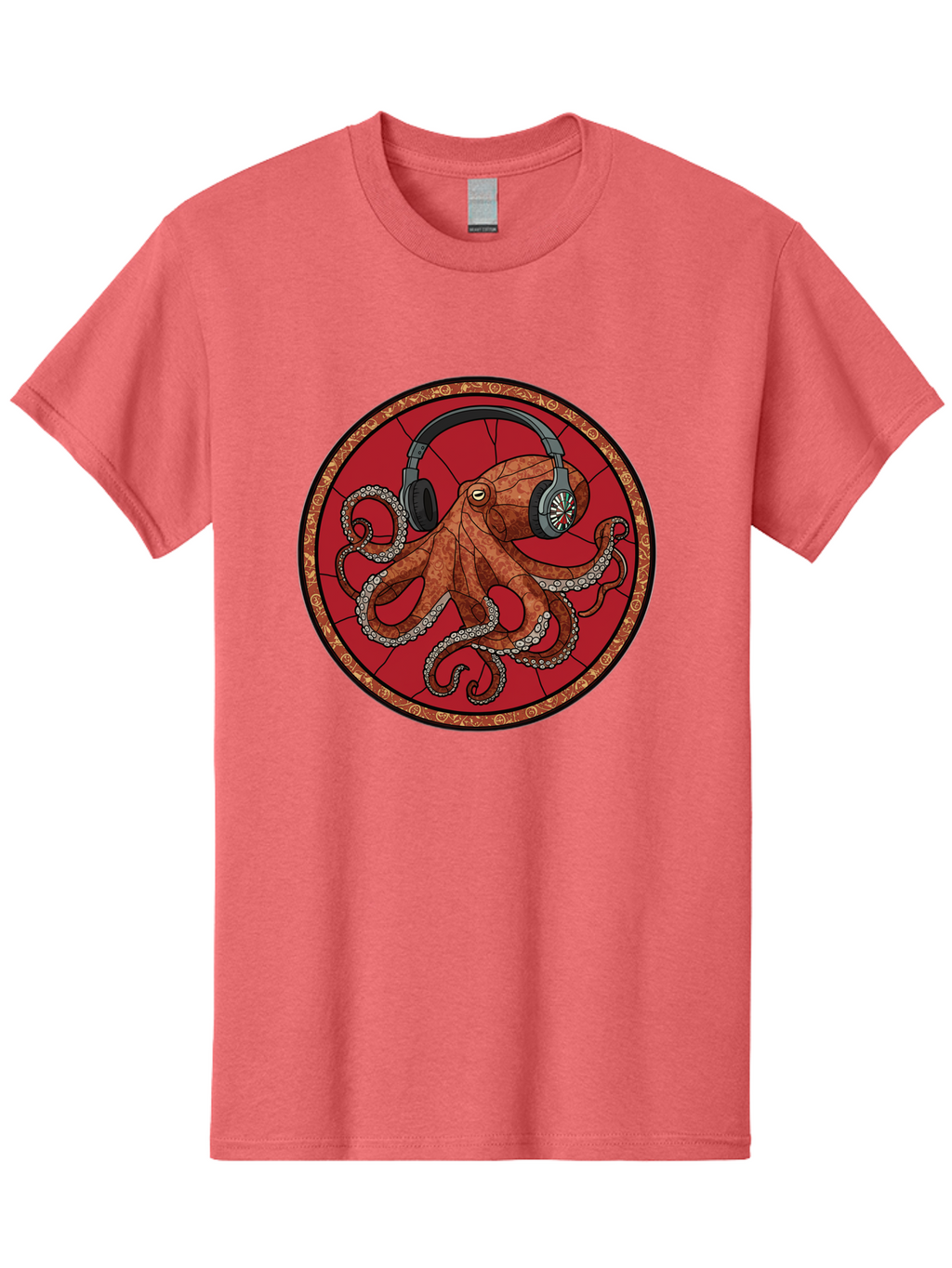 Octopus-Headphones Men'S Graphic Tee, 100% Cotton, Comfortable Casual Summer Wear, Machine Washable, Vintage Camera, Old Camera, Antique Camera, Black Camera, Classic Photography, Photography Equipment, Nostalgic Device, Film Camera, Bak991