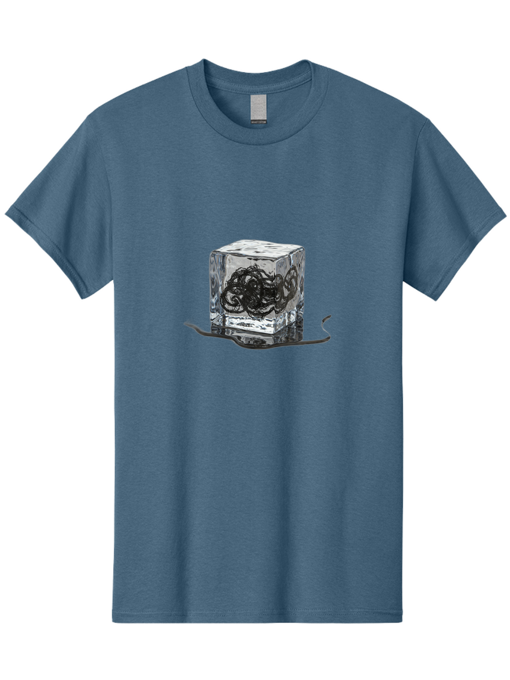 Octopus-In-Ice-Cube Men'S Graphic Tee, 100% Cotton, Comfortable Casual Summer Wear, Machine Washable, Vintage Camera, Old Camera, Antique Camera, Black Camera, Classic Photography, Photography Equipment, Nostalgic Device, Film Camera, Bak992