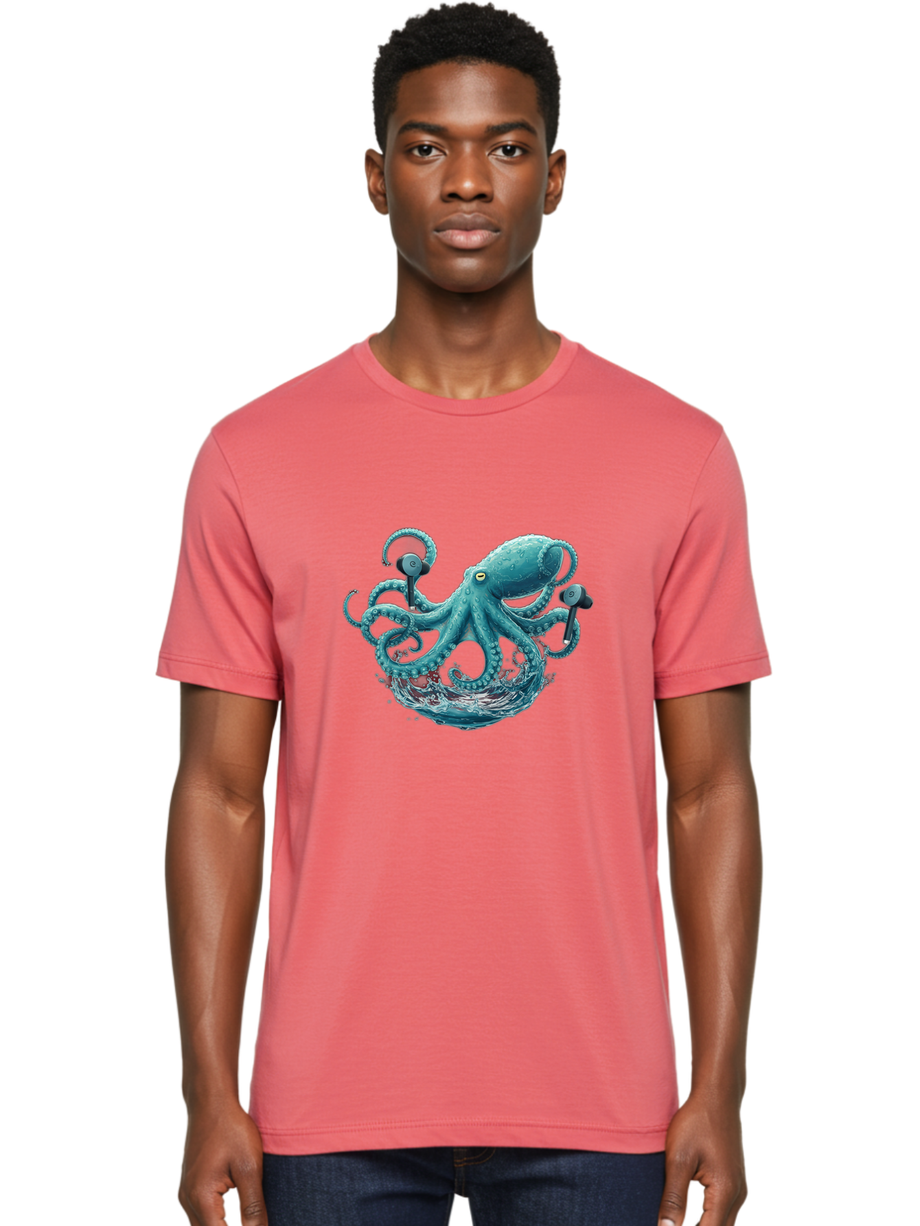 Octopus Men'S Graphic Tee, 100% Cotton, Comfortable Casual Summer Wear, Machine Washable, Vintage Camera, Old Camera, Antique Camera, Black Camera, Classic Photography, Photography Equipment, Nostalgic Device, Film Camera, Camera Art Bak993