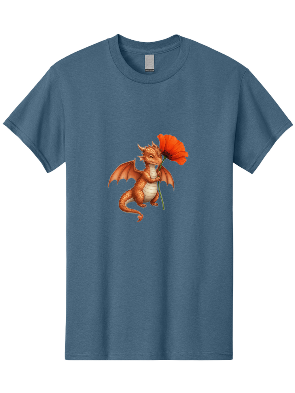 Orange-Dragon-With-Poppy Men'S Graphic Tee, 100% Cotton, Comfortable Casual Summer Wear, Machine Washable, Vintage Camera, Old Camera, Antique Camera, Black Camera, Classic Photography, Photography Equipment, Nostalgic Device, Film Camera, Bal003