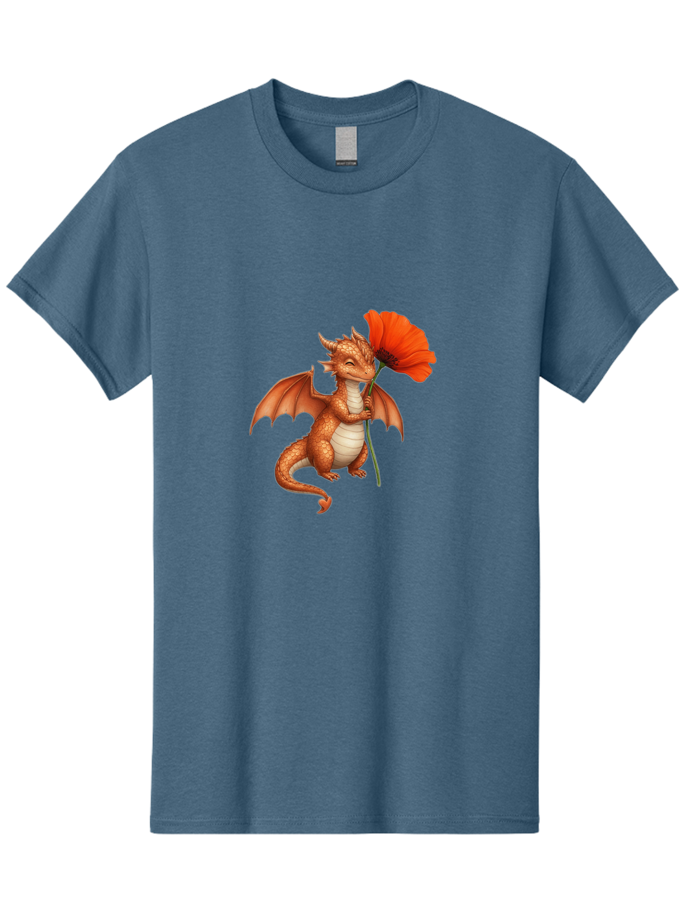 Orange-Dragon-With-Poppy Men'S Graphic Tee, 100% Cotton, Comfortable Casual Summer Wear, Machine Washable, Vintage Camera, Old Camera, Antique Camera, Black Camera, Classic Photography, Photography Equipment, Nostalgic Device, Film Camera, Bal003