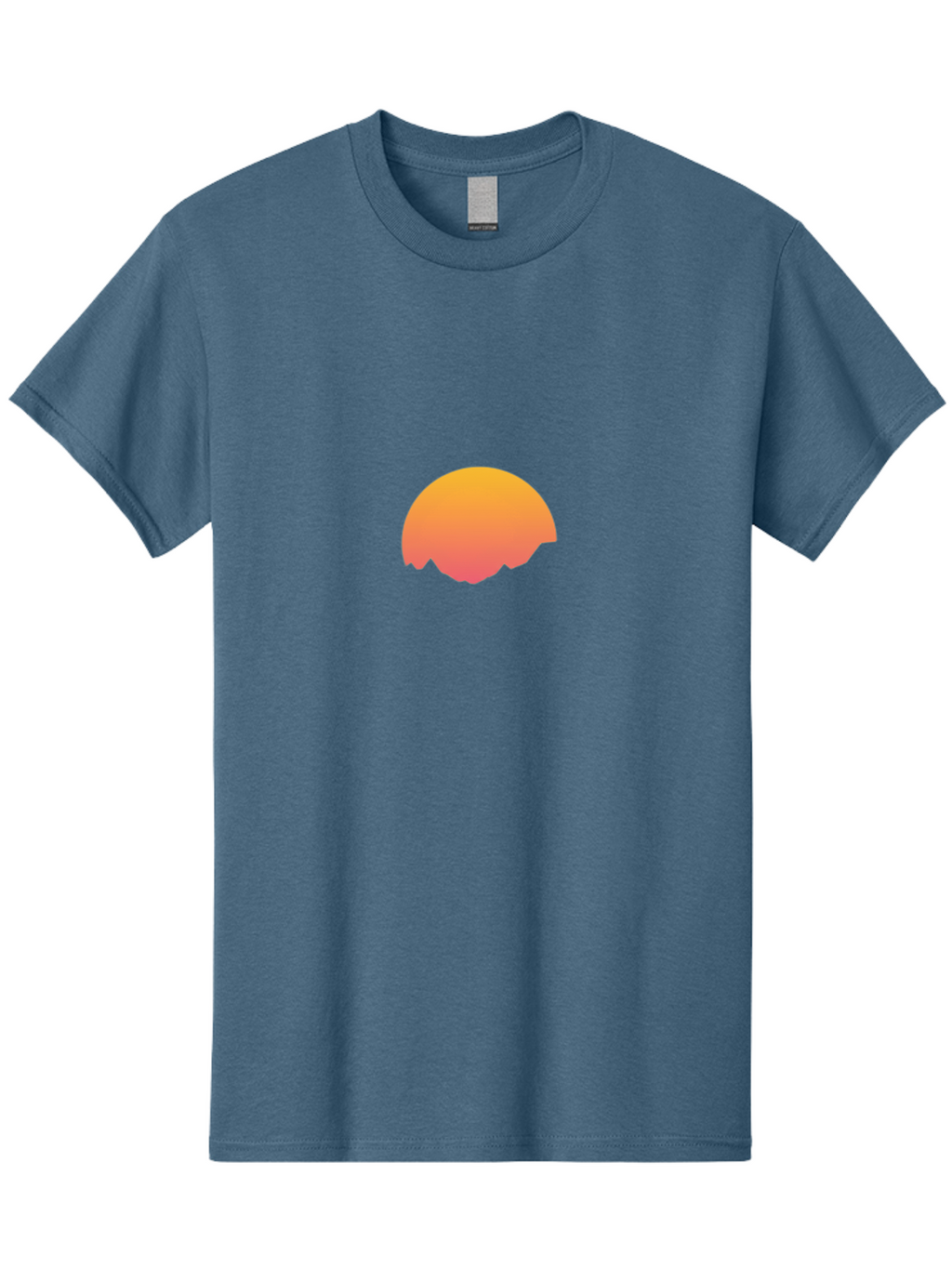 Orange-Gradient-Half-Circle Men'S Graphic Tee, 100% Cotton, Comfortable Casual Summer Wear, Machine Washable, Vintage Camera, Old Camera, Antique Camera, Black Camera, Classic Photography, Photography Equipment, Nostalgic Device, Film Camera, Bal005