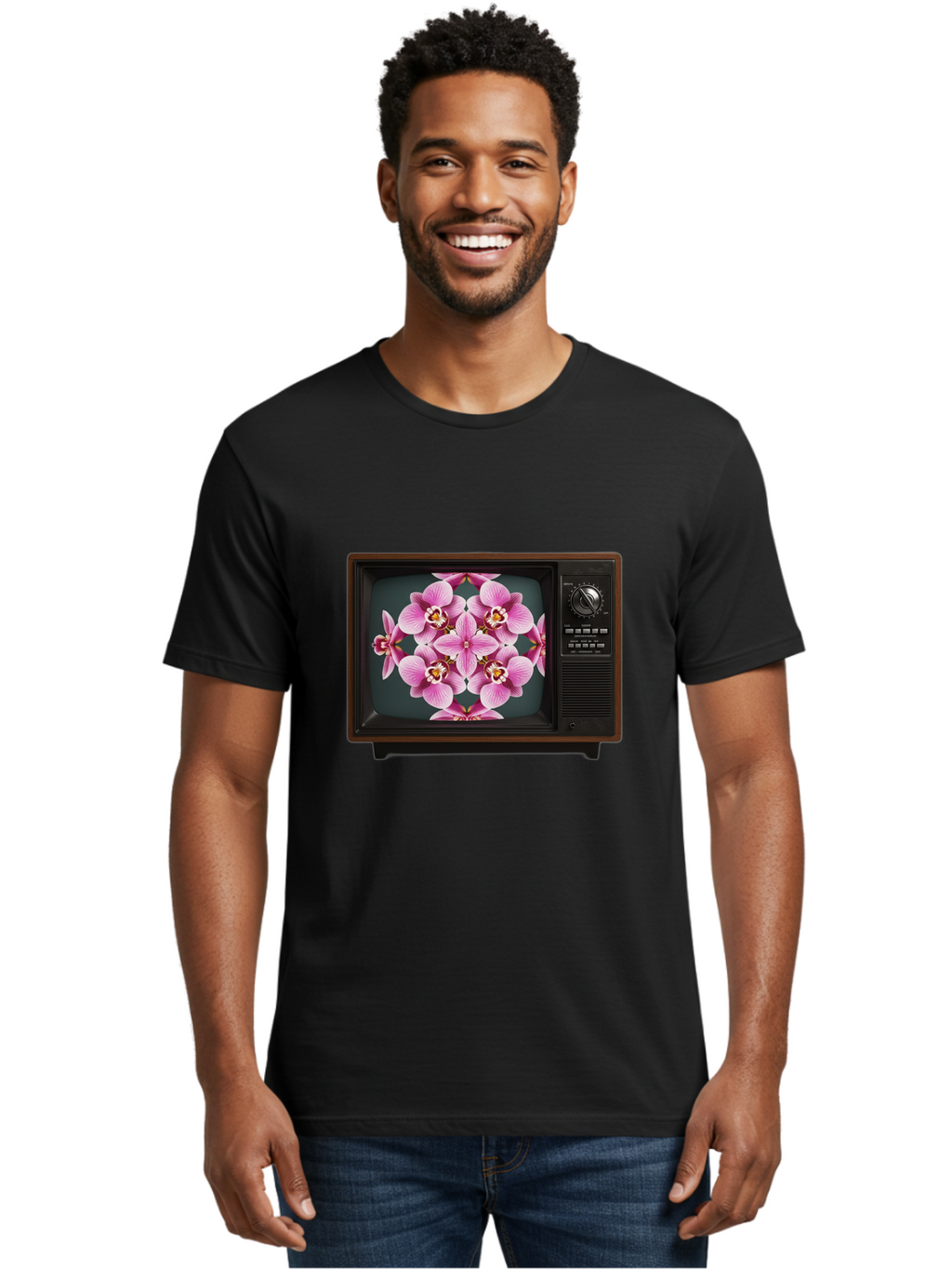 Orchids-On-Tv Men'S Graphic Tee, 100% Cotton, Comfortable Casual Summer Wear, Machine Washable, Vintage Camera, Old Camera, Antique Camera, Black Camera, Classic Photography, Photography Equipment, Nostalgic Device, Film Camera, Camera Art Bal007