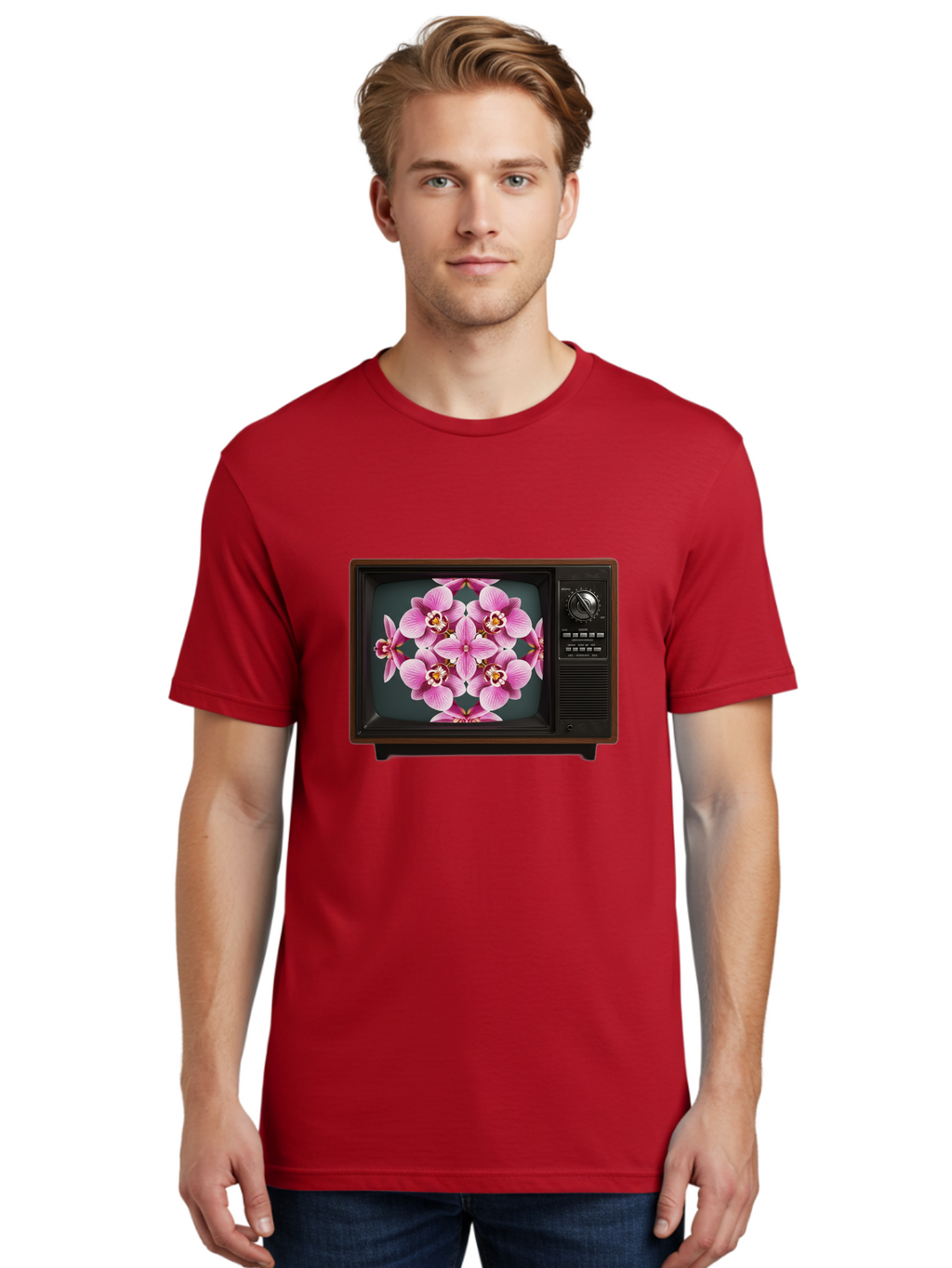 Orchids-On-Tv Men'S Graphic Tee, 100% Cotton, Comfortable Casual Summer Wear, Machine Washable, Vintage Camera, Old Camera, Antique Camera, Black Camera, Classic Photography, Photography Equipment, Nostalgic Device, Film Camera, Camera Art Bal007