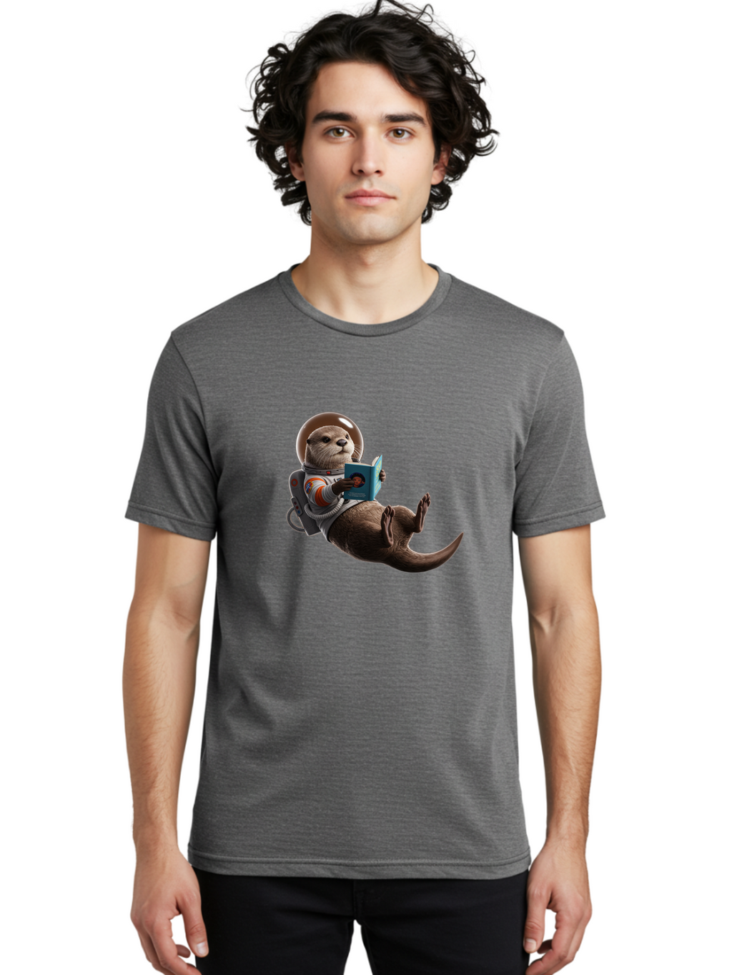 Otter-In-Spacesuit-Reading-Book Men'S Graphic Tee, 100% Cotton, Comfortable Casual Summer Wear, Machine Washable, Vintage Camera, Old Camera, Antique Camera, Black Camera, Classic Photography, Photography Equipment, Nostalgic Device, Bal010