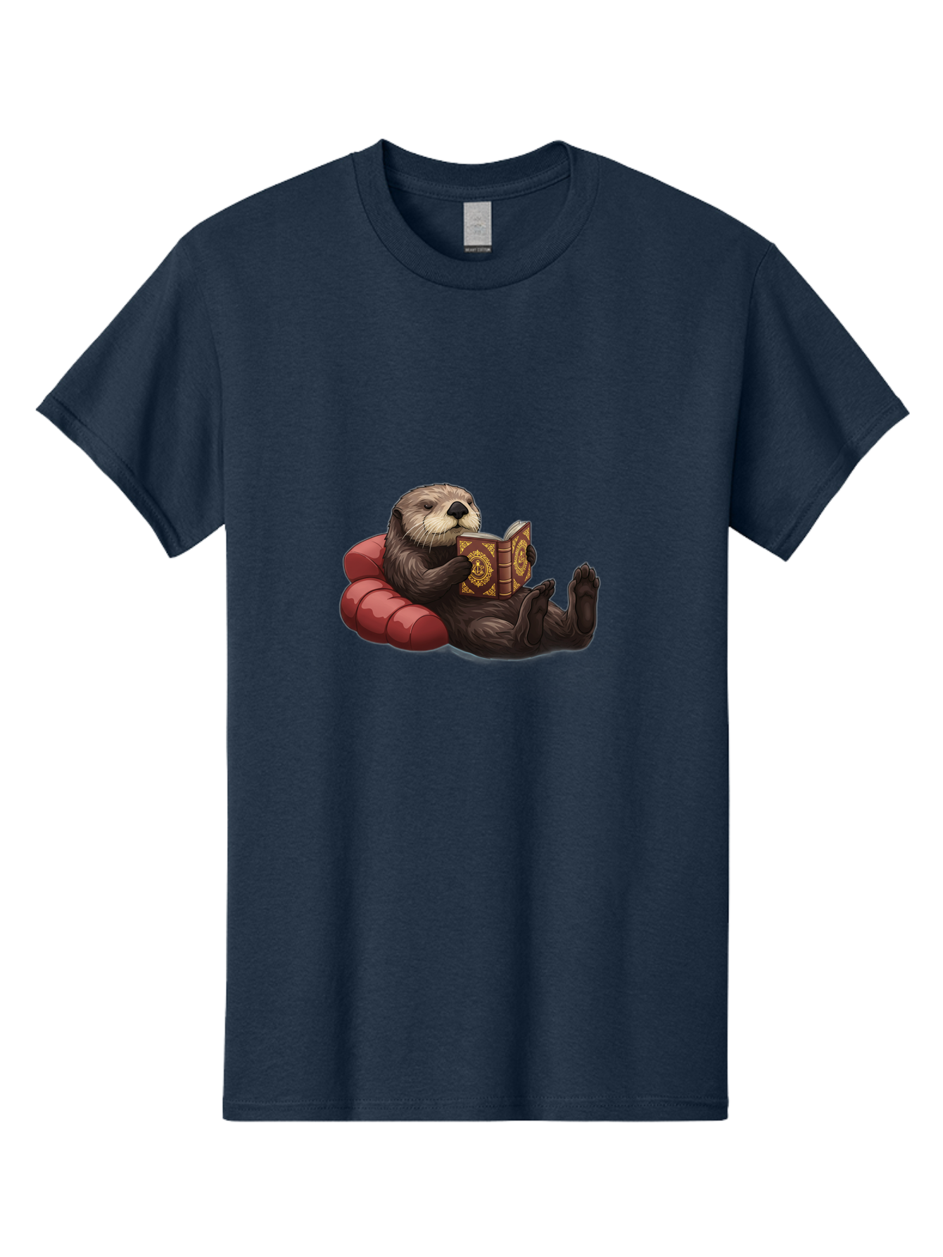 Otter-Reading-Book Men'S Graphic Tee, 100% Cotton, Comfortable Casual Summer Wear, Machine Washable, Vintage Camera, Old Camera, Antique Camera, Black Camera, Classic Photography, Photography Equipment, Nostalgic Device, Film Camera, Bal012