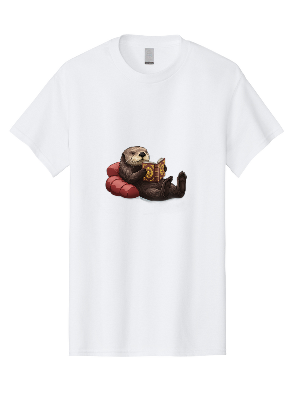 Otter-Reading-Book Men'S Graphic Tee, 100% Cotton, Comfortable Casual Summer Wear, Machine Washable, Vintage Camera, Old Camera, Antique Camera, Black Camera, Classic Photography, Photography Equipment, Nostalgic Device, Film Camera, Bal012