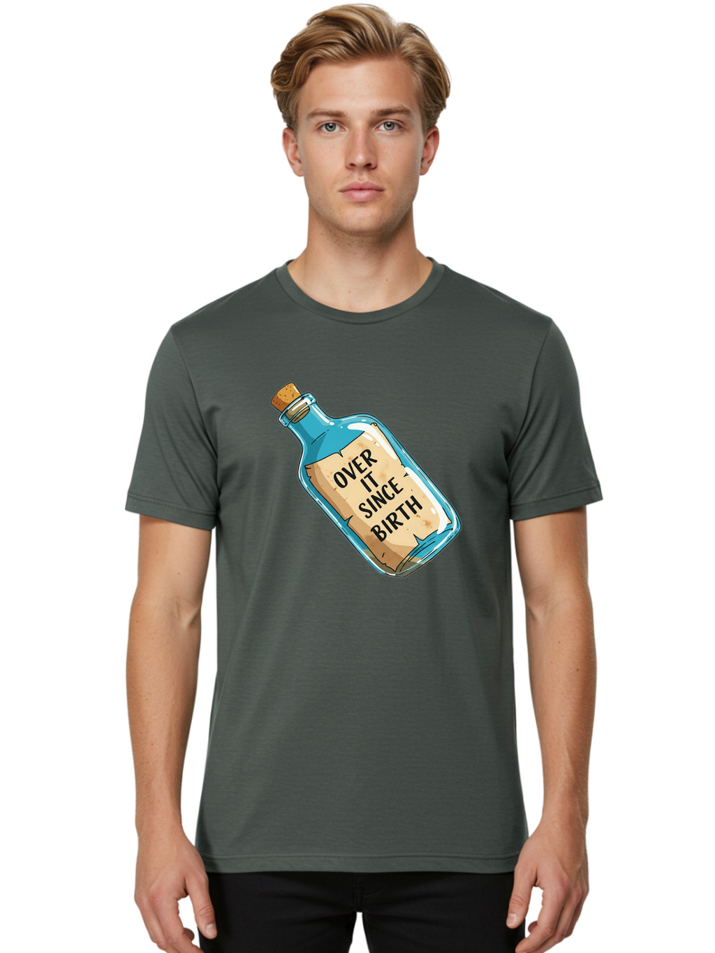 Over-It-Since-Birth-3 Men'S Graphic Tee, 100% Cotton, Comfortable Casual Summer Wear, Machine Washable, Vintage Camera, Old Camera, Antique Camera, Black Camera, Classic Photography, Photography Equipment, Nostalgic Device, Film Camera, Bal015