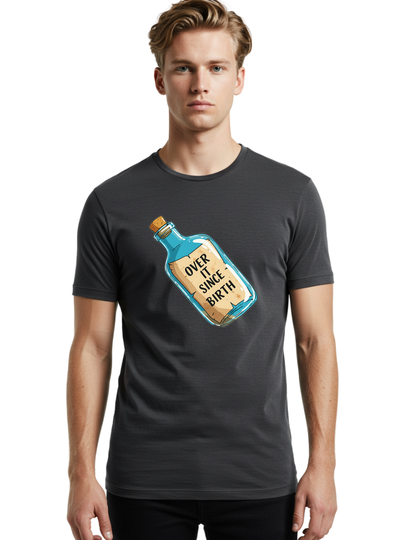 Over-It-Since-Birth-3 Men'S Graphic Tee, 100% Cotton, Comfortable Casual Summer Wear, Machine Washable, Vintage Camera, Old Camera, Antique Camera, Black Camera, Classic Photography, Photography Equipment, Nostalgic Device, Film Camera, Bal015