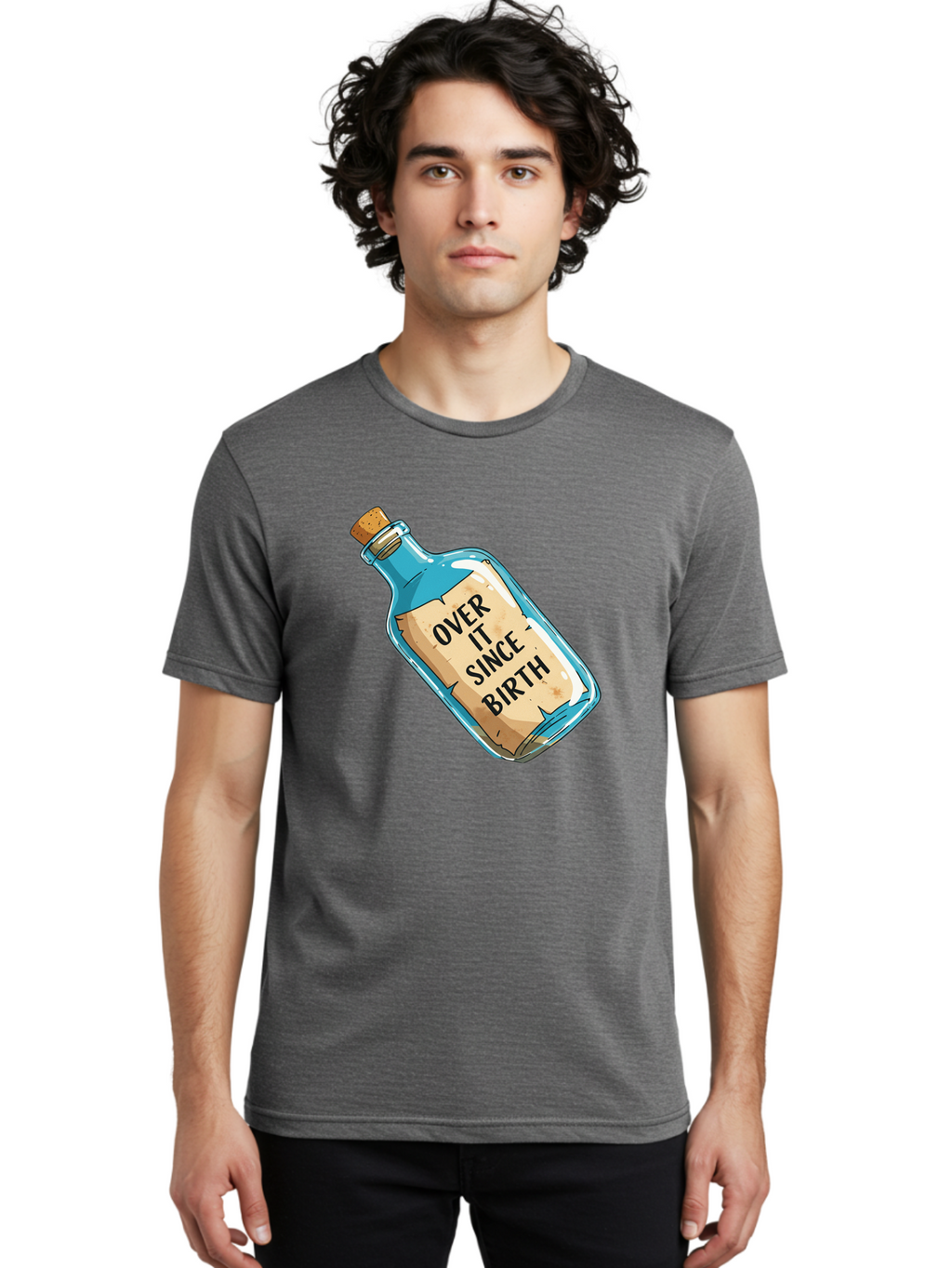 Over-It-Since-Birth-3 Men'S Graphic Tee, 100% Cotton, Comfortable Casual Summer Wear, Machine Washable, Vintage Camera, Old Camera, Antique Camera, Black Camera, Classic Photography, Photography Equipment, Nostalgic Device, Film Camera, Bal015