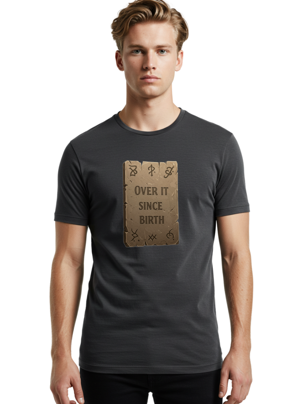 Over-It-Since-Birth-4 Men'S Graphic Tee, 100% Cotton, Comfortable Casual Summer Wear, Machine Washable, Vintage Camera, Old Camera, Antique Camera, Black Camera, Classic Photography, Photography Equipment, Nostalgic Device, Film Camera, Bal016