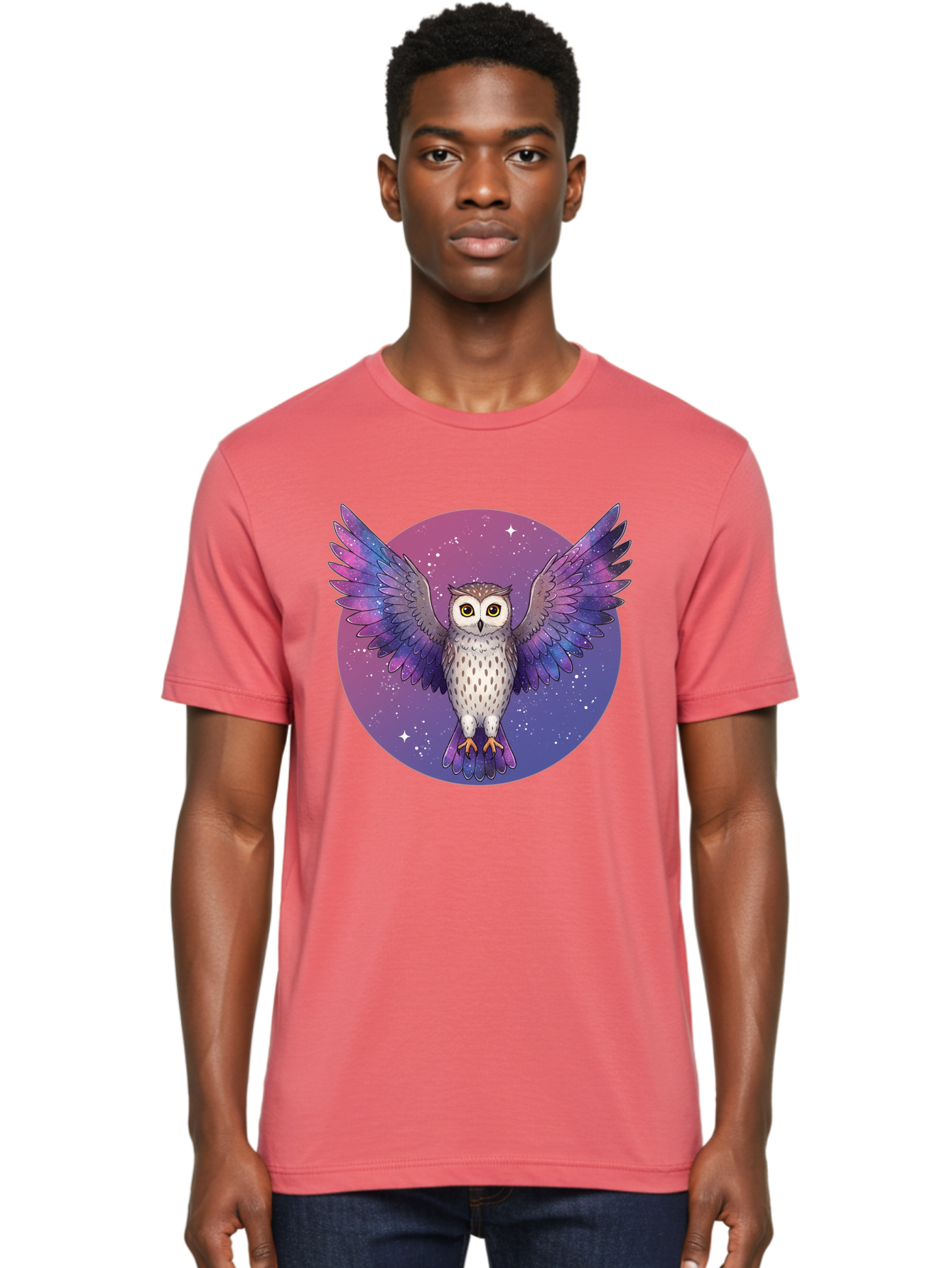 Owl-In-Space Men'S Graphic Tee, 100% Cotton, Comfortable Casual Summer Wear, Machine Washable, Vintage Camera, Old Camera, Antique Camera, Black Camera, Classic Photography, Photography Equipment, Nostalgic Device, Film Camera, Camera Art Bal021