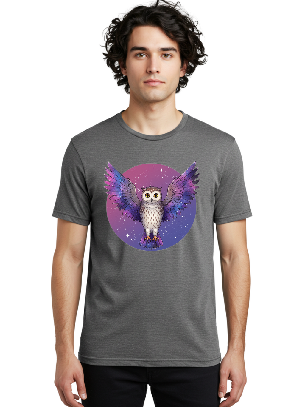 Owl-In-Space Men'S Graphic Tee, 100% Cotton, Comfortable Casual Summer Wear, Machine Washable, Vintage Camera, Old Camera, Antique Camera, Black Camera, Classic Photography, Photography Equipment, Nostalgic Device, Film Camera, Camera Art Bal021