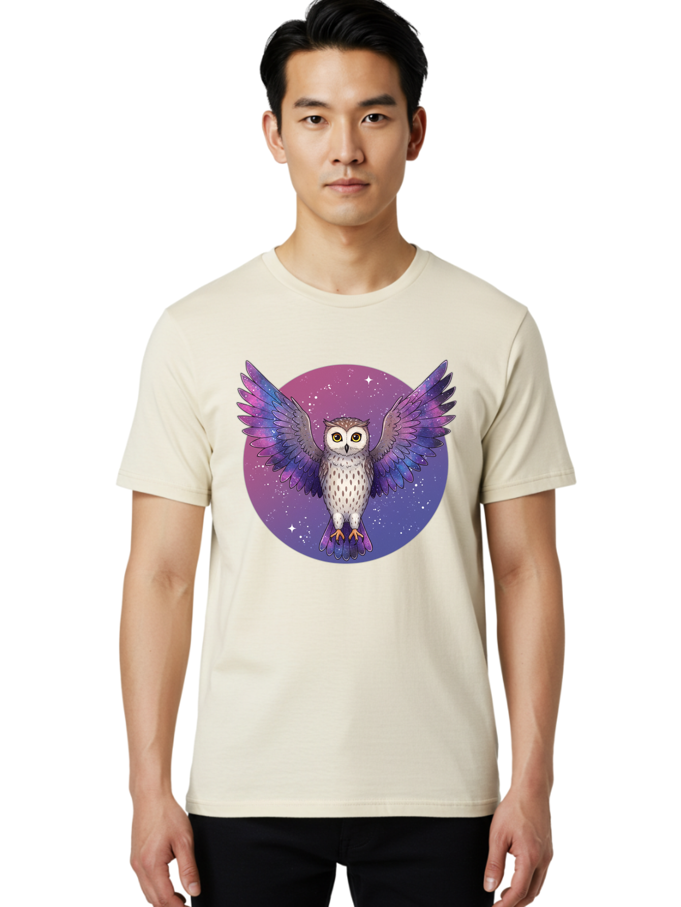 Owl-In-Space Men'S Graphic Tee, 100% Cotton, Comfortable Casual Summer Wear, Machine Washable, Vintage Camera, Old Camera, Antique Camera, Black Camera, Classic Photography, Photography Equipment, Nostalgic Device, Film Camera, Camera Art Bal021