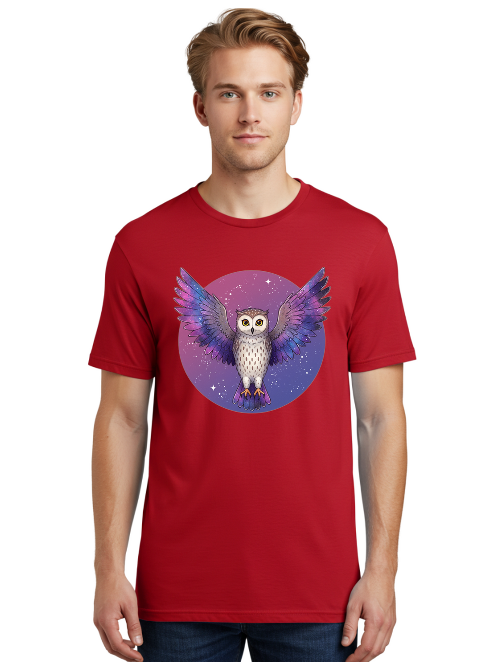 Owl-In-Space Men'S Graphic Tee, 100% Cotton, Comfortable Casual Summer Wear, Machine Washable, Vintage Camera, Old Camera, Antique Camera, Black Camera, Classic Photography, Photography Equipment, Nostalgic Device, Film Camera, Camera Art Bal021