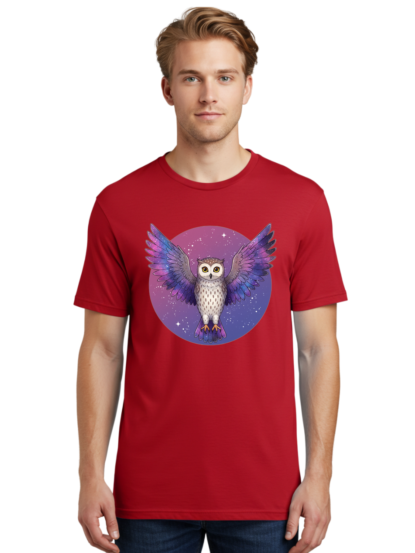 Owl-In-Space Men'S Graphic Tee, 100% Cotton, Comfortable Casual Summer Wear, Machine Washable, Vintage Camera, Old Camera, Antique Camera, Black Camera, Classic Photography, Photography Equipment, Nostalgic Device, Film Camera, Camera Art Bal021