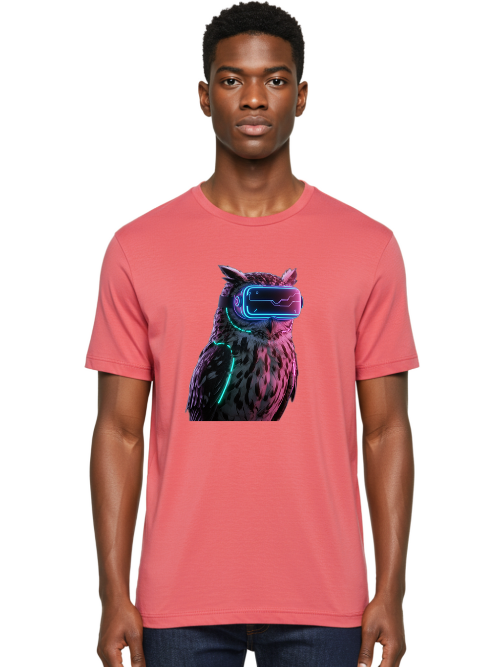 Owl-Vr-Headset-1 Men'S Graphic Tee, 100% Cotton, Comfortable Casual Summer Wear, Machine Washable, Vintage Camera, Old Camera, Antique Camera, Black Camera, Classic Photography, Photography Equipment, Nostalgic Device, Film Camera, Camera Art Bal023