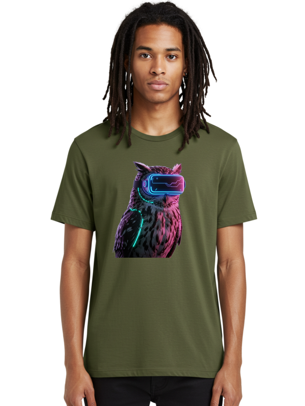 Owl-Vr-Headset-1 Men'S Graphic Tee, 100% Cotton, Comfortable Casual Summer Wear, Machine Washable, Vintage Camera, Old Camera, Antique Camera, Black Camera, Classic Photography, Photography Equipment, Nostalgic Device, Film Camera, Camera Art Bal023