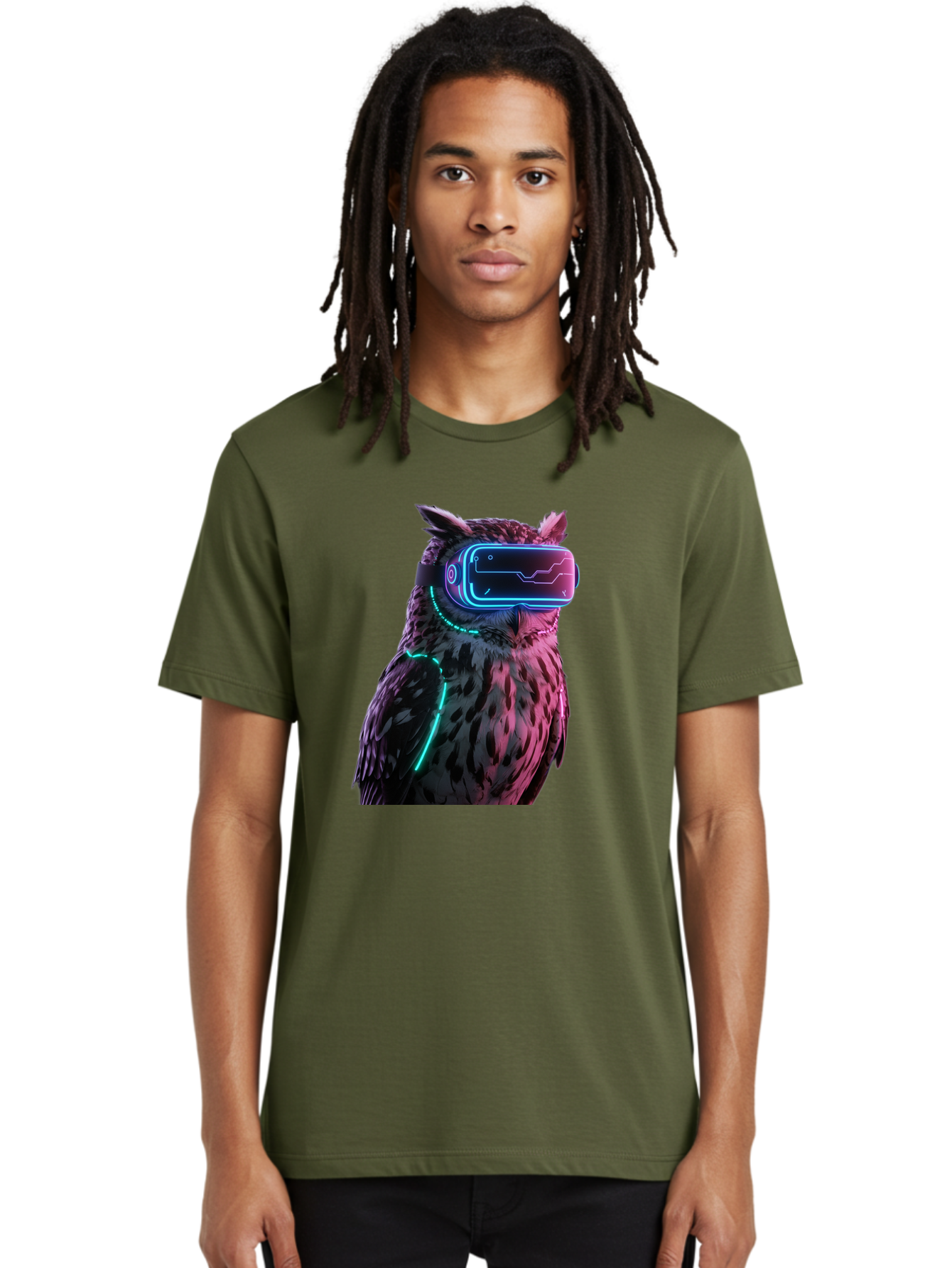 Owl-Vr-Headset-1 Men'S Graphic Tee, 100% Cotton, Comfortable Casual Summer Wear, Machine Washable, Vintage Camera, Old Camera, Antique Camera, Black Camera, Classic Photography, Photography Equipment, Nostalgic Device, Film Camera, Camera Art Bal023