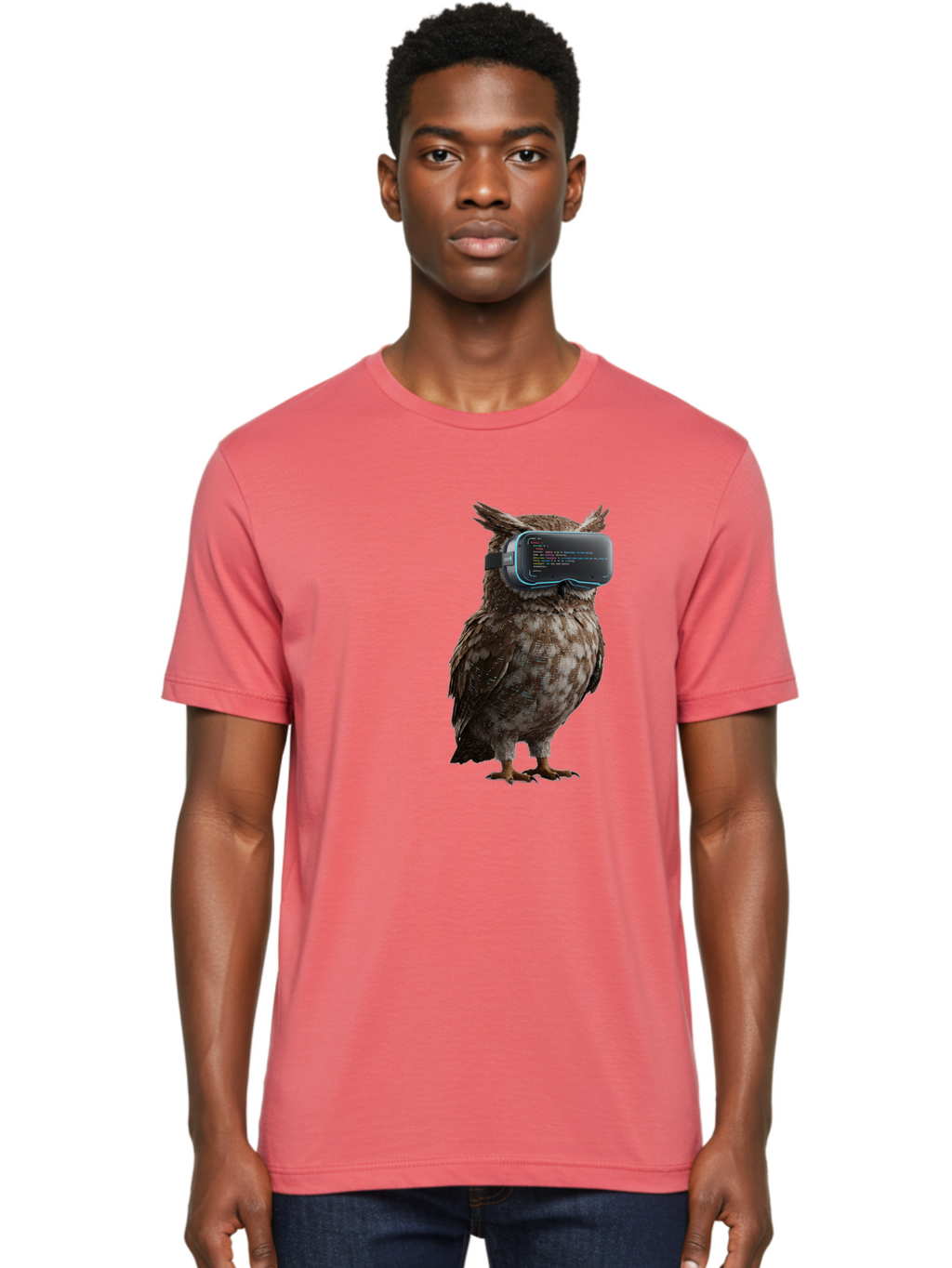 Owl-Vr-Headset Men'S Graphic Tee, 100% Cotton, Comfortable Casual Summer Wear, Machine Washable, Vintage Camera, Old Camera, Antique Camera, Black Camera, Classic Photography, Photography Equipment, Nostalgic Device, Film Camera, Camera Art Bal024