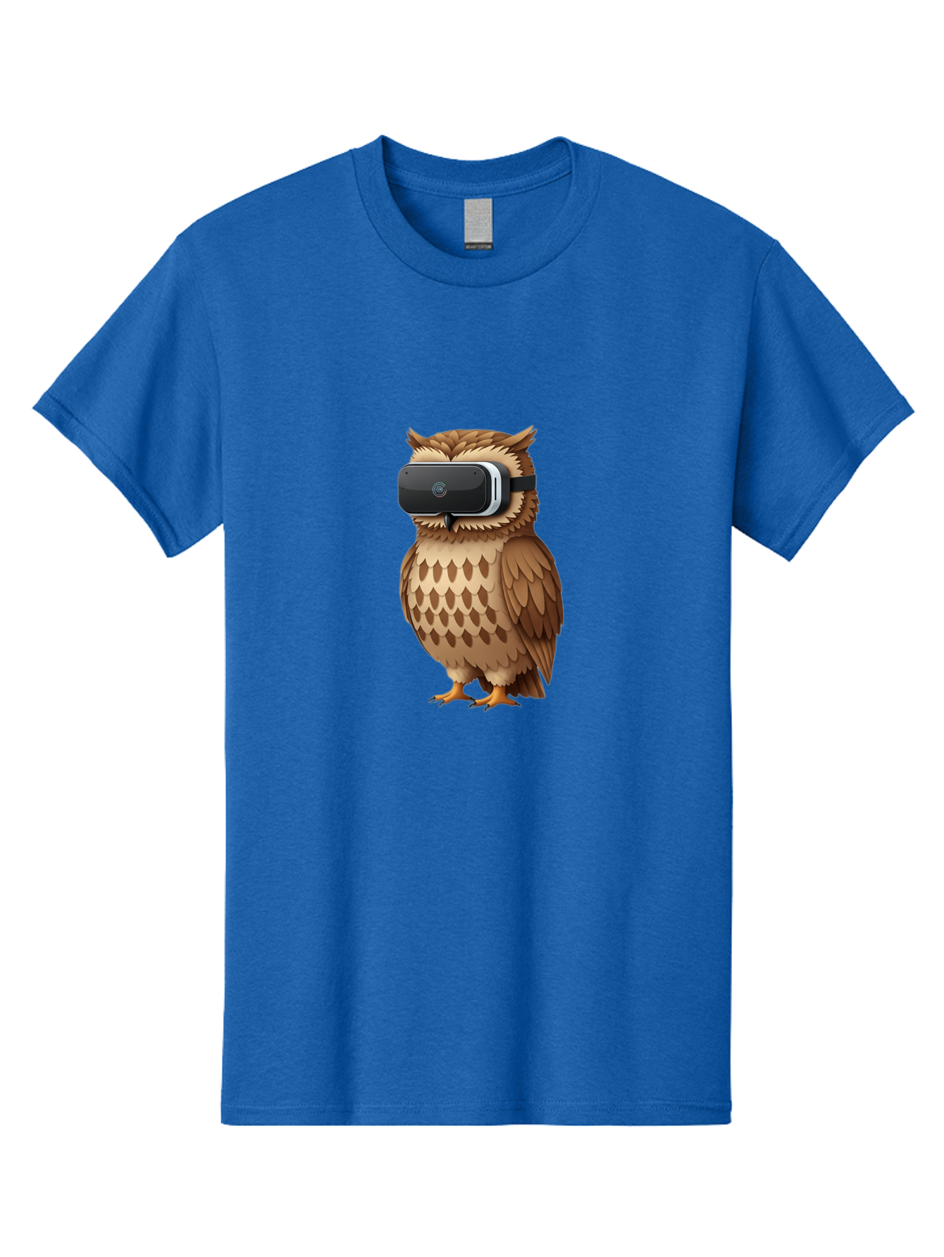 Owl-Wearing-Vr-Headset-1 Men'S Graphic Tee, 100% Cotton, Comfortable Casual Summer Wear, Machine Washable, Vintage Camera, Old Camera, Antique Camera, Black Camera, Classic Photography, Photography Equipment, Nostalgic Device, Film Camera, Bal026