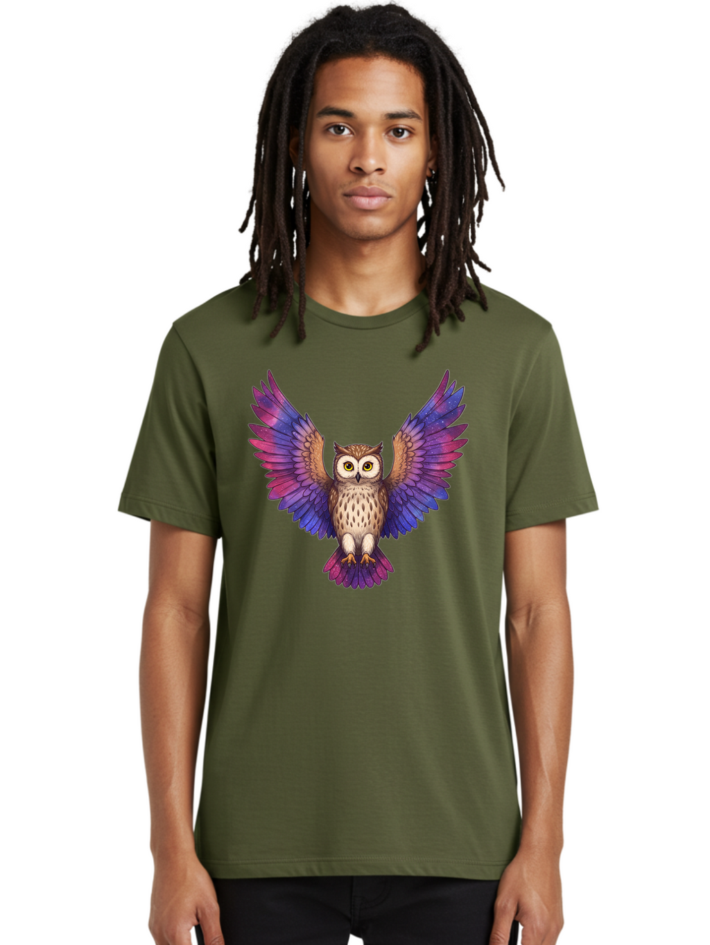 Owl-With-Galaxy-Wings Men'S Graphic Tee, 100% Cotton, Comfortable Casual Summer Wear, Machine Washable, Vintage Camera, Old Camera, Antique Camera, Black Camera, Classic Photography, Photography Equipment, Nostalgic Device, Film Camera, Bal031
