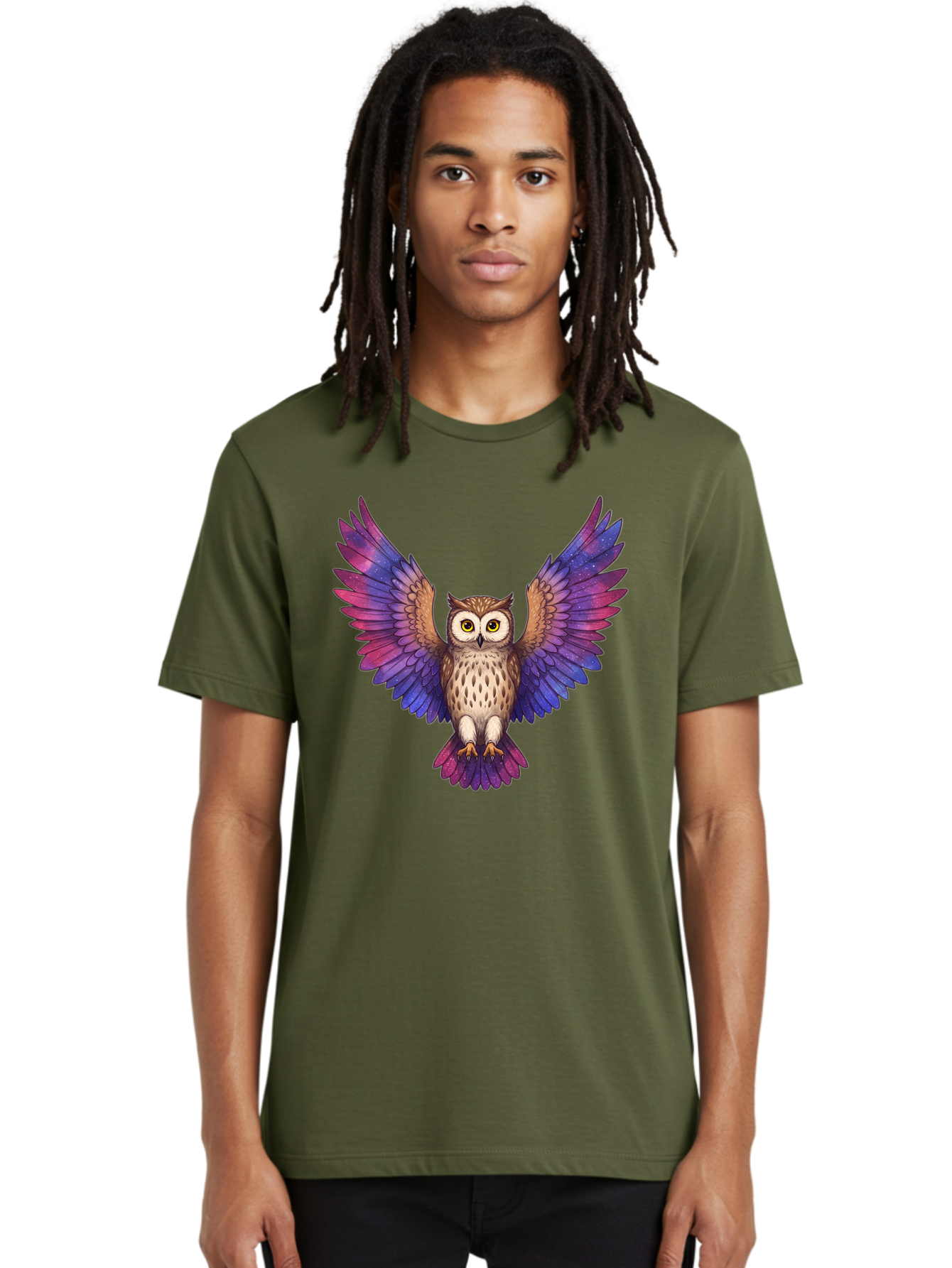 Owl-With-Galaxy-Wings Men'S Graphic Tee, 100% Cotton, Comfortable Casual Summer Wear, Machine Washable, Vintage Camera, Old Camera, Antique Camera, Black Camera, Classic Photography, Photography Equipment, Nostalgic Device, Film Camera, Bal031