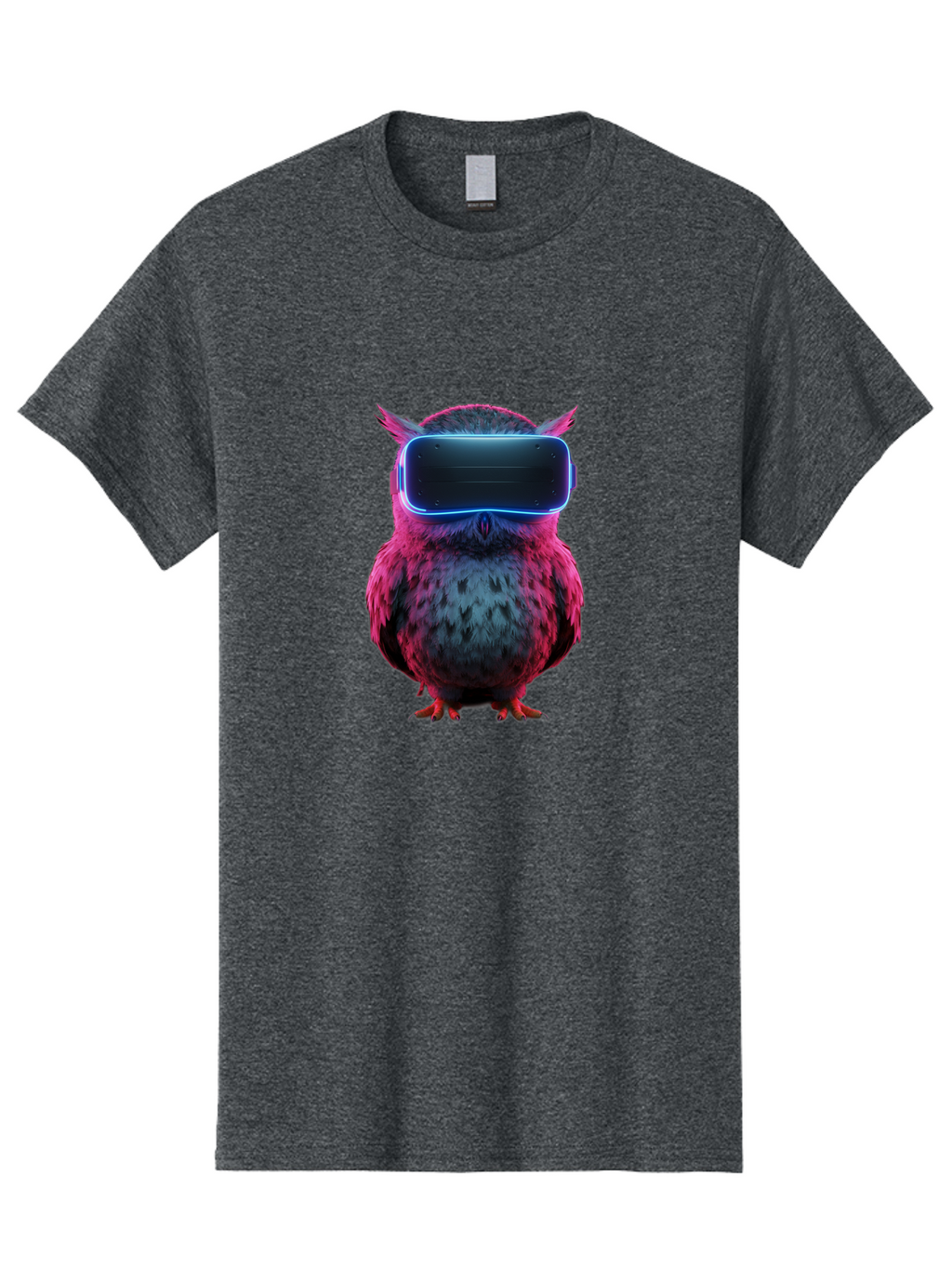 Owl-With-Vr-Headset Men'S Graphic Tee, 100% Cotton, Comfortable Casual Summer Wear, Machine Washable, Vintage Camera, Old Camera, Antique Camera, Black Camera, Classic Photography, Photography Equipment, Nostalgic Device, Film Camera, Bal037