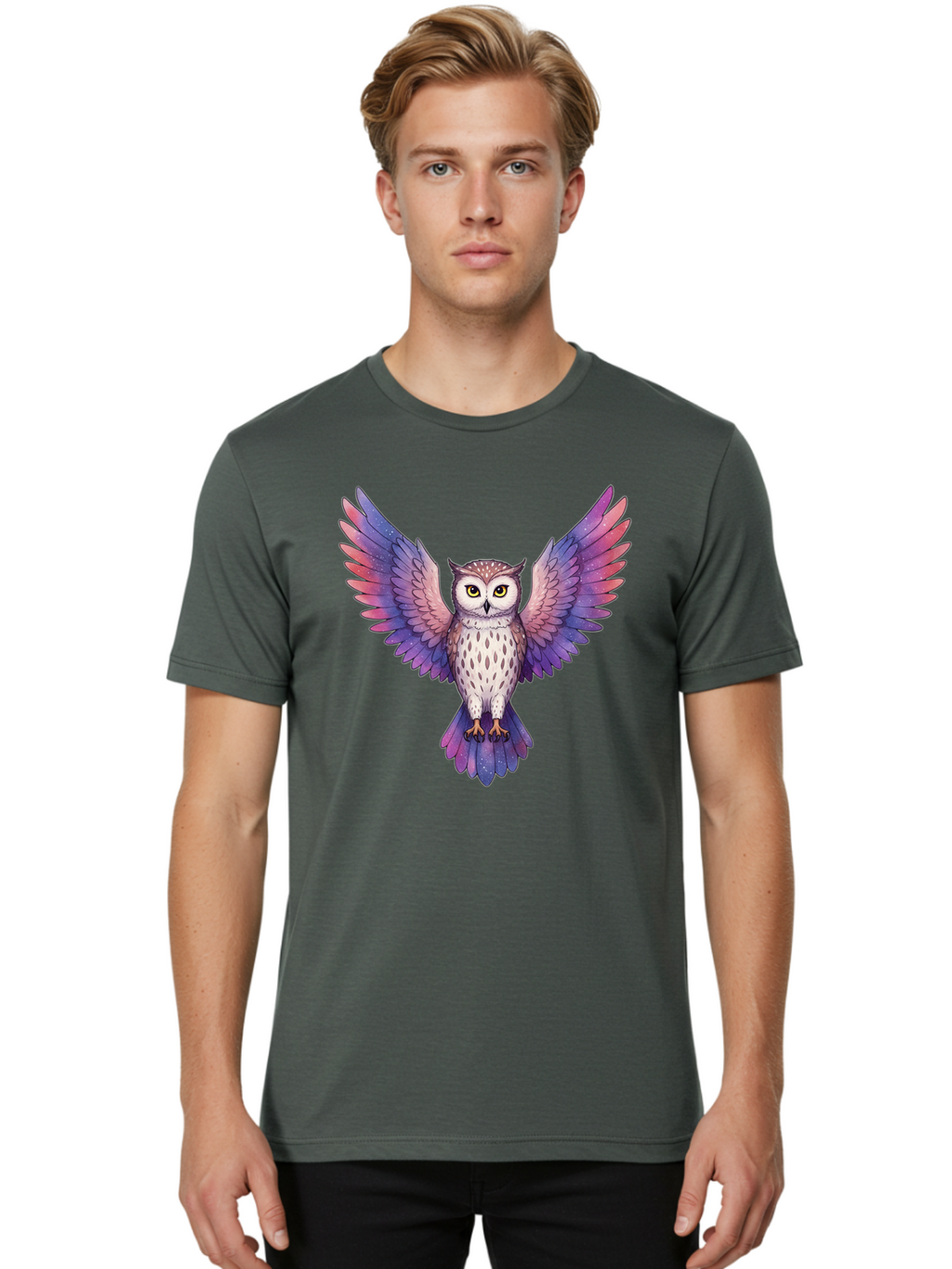 Owl Men'S Graphic Tee, 100% Cotton, Comfortable Casual Summer Wear, Machine Washable, Vintage Camera, Old Camera, Antique Camera, Black Camera, Classic Photography, Photography Equipment, Nostalgic Device, Film Camera, Camera Art Bal038