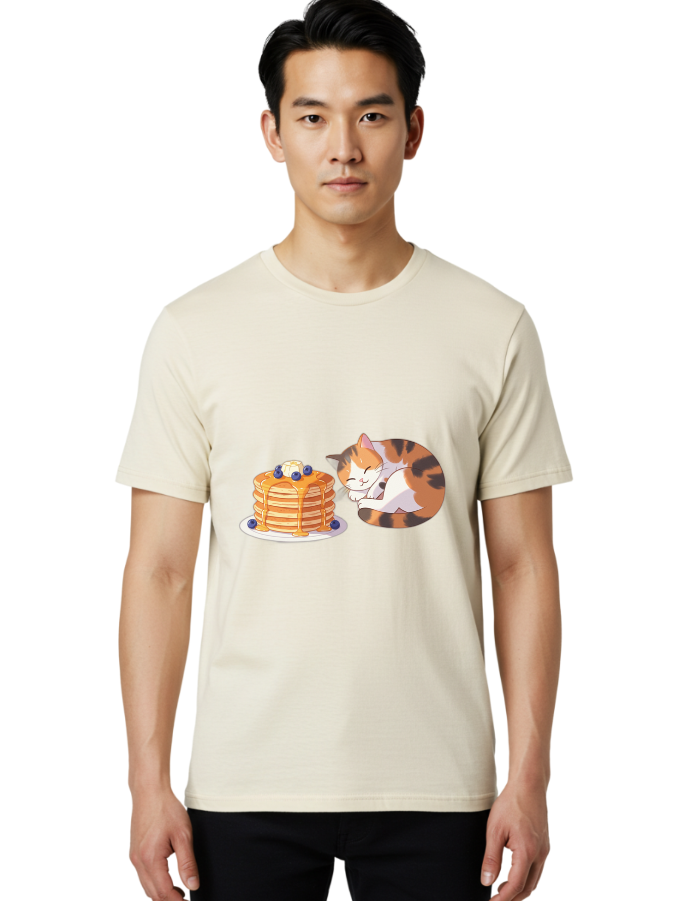 Pancake-And-Sleeping-Cat Men'S Graphic Tee, 100% Cotton, Comfortable Casual Summer Wear, Machine Washable, Vintage Camera, Old Camera, Antique Camera, Black Camera, Classic Photography, Photography Equipment, Nostalgic Device, Film Camera, Bal040