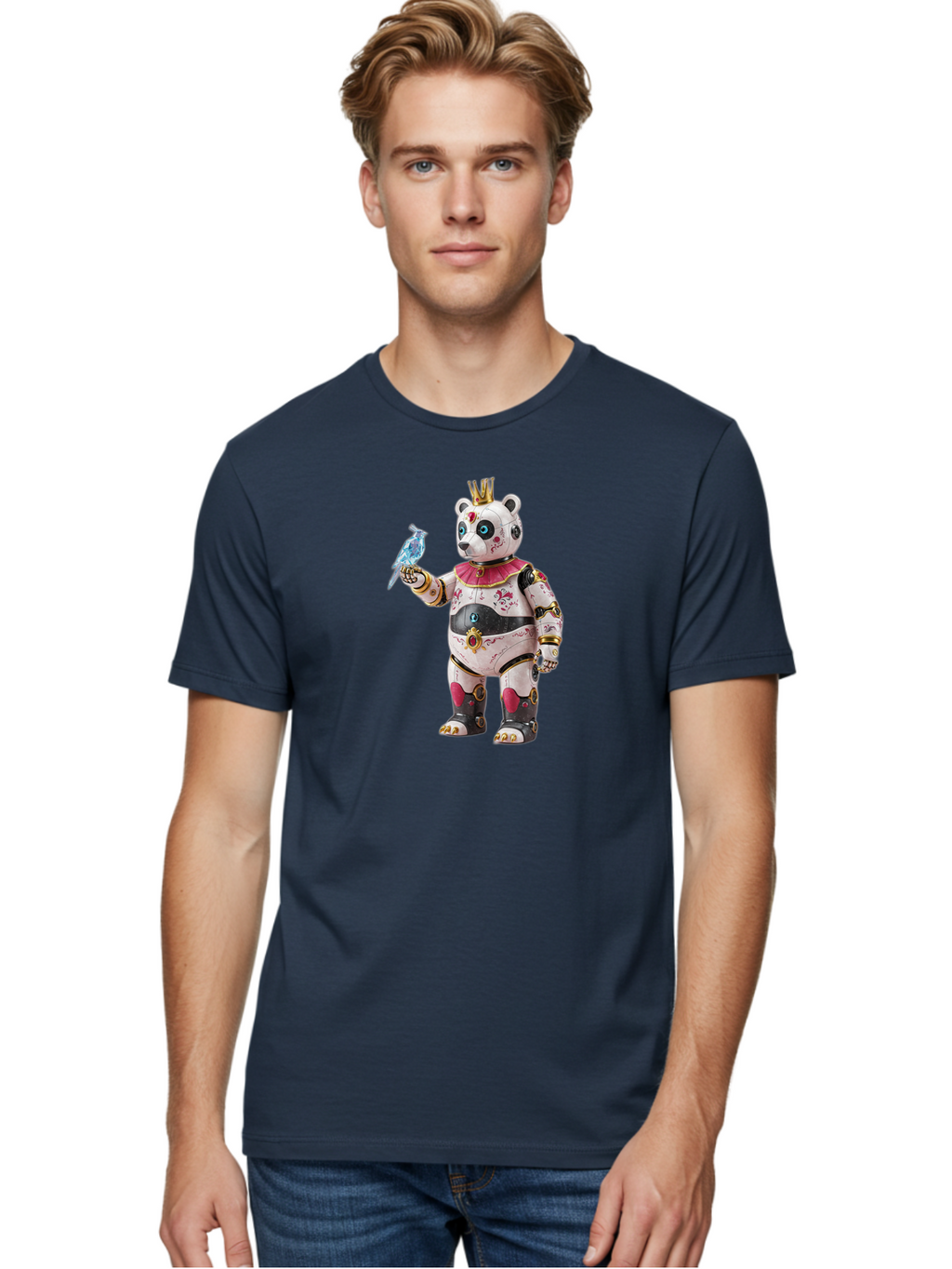 Panda-Figurine Men'S Graphic Tee, 100% Cotton, Comfortable Casual Summer Wear, Machine Washable, Vintage Camera, Old Camera, Antique Camera, Black Camera, Classic Photography, Photography Equipment, Nostalgic Device, Film Camera, Camera Art Bal043