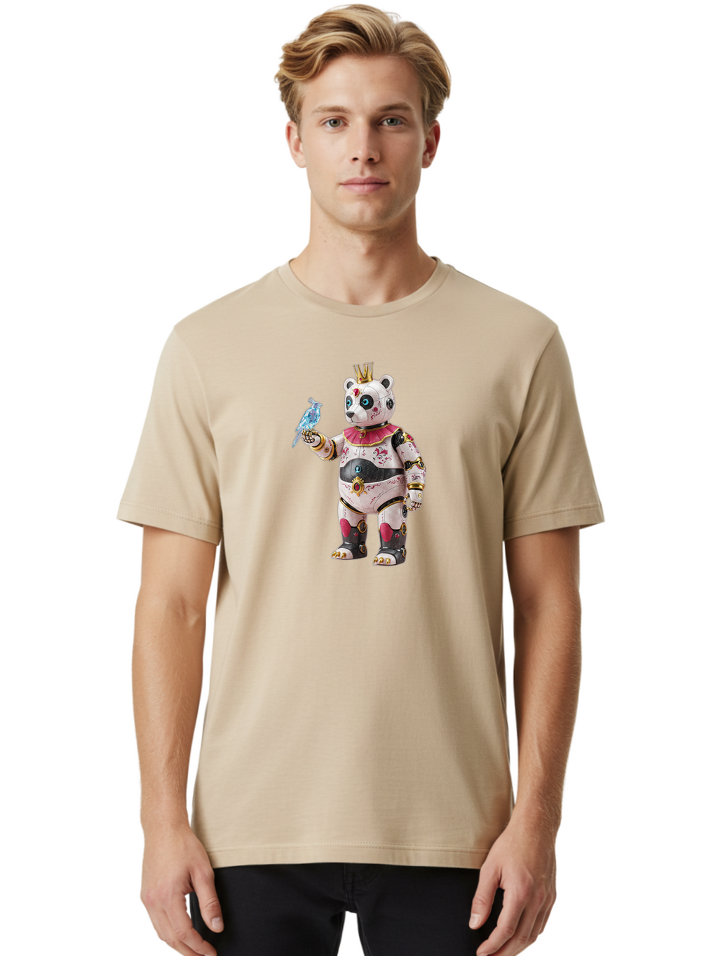 Panda-Figurine Men'S Graphic Tee, 100% Cotton, Comfortable Casual Summer Wear, Machine Washable, Vintage Camera, Old Camera, Antique Camera, Black Camera, Classic Photography, Photography Equipment, Nostalgic Device, Film Camera, Camera Art Bal043