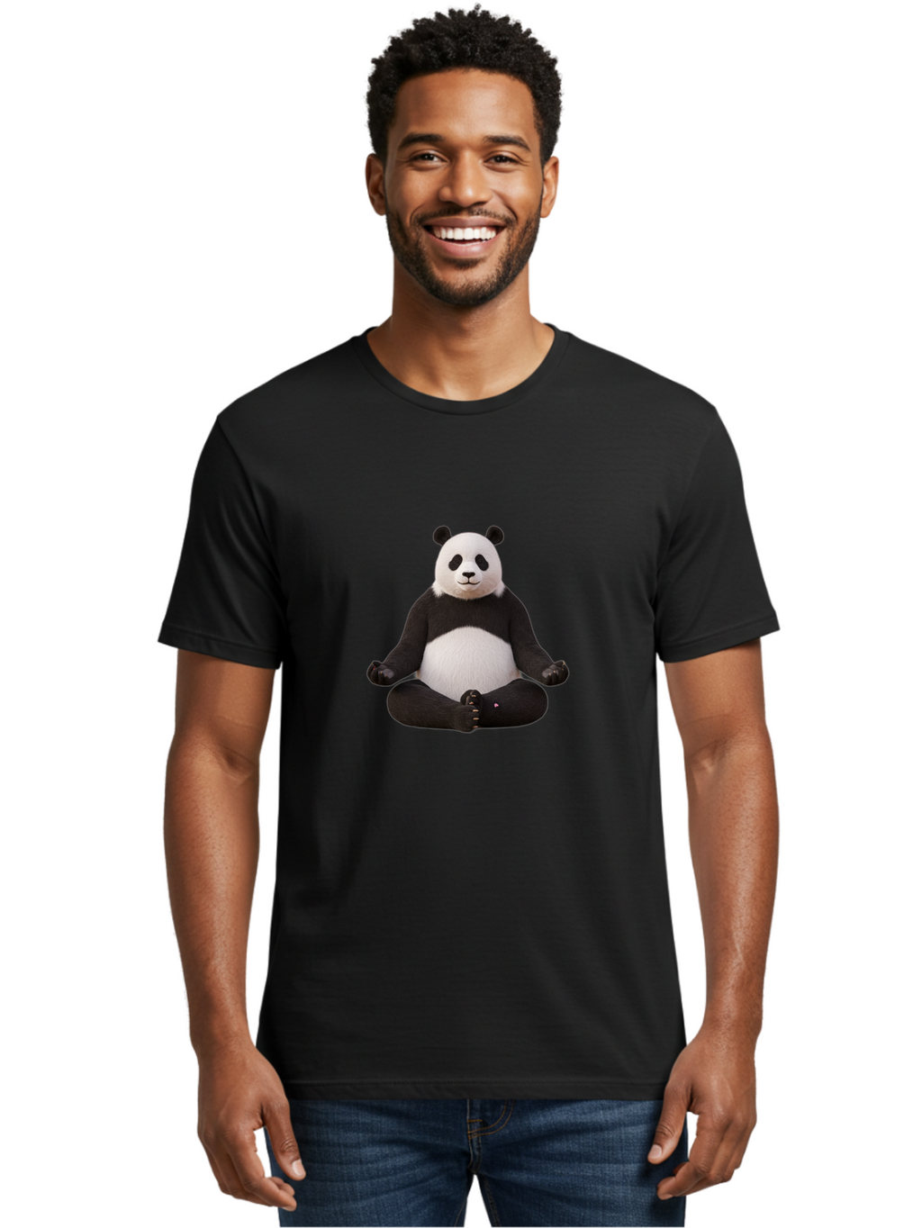Panda-In-Meditation-Pose Men'S Graphic Tee, 100% Cotton, Comfortable Casual Summer Wear, Machine Washable, Vintage Camera, Old Camera, Antique Camera, Black Camera, Classic Photography, Photography Equipment, Nostalgic Device, Film Camera, Bal044