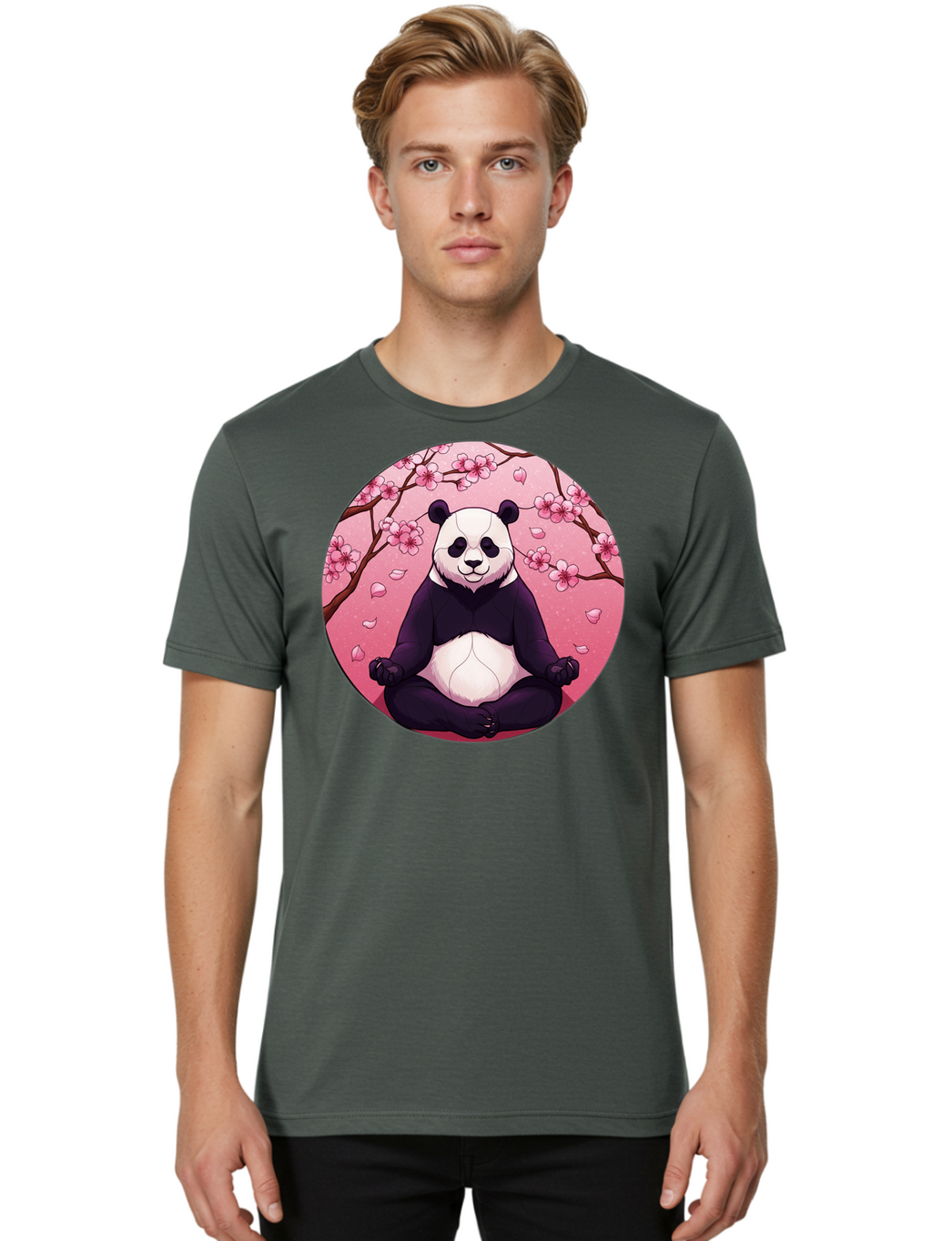 Panda-Meditation-Kawaii Men'S Graphic Tee, 100% Cotton, Comfortable Casual Summer Wear, Machine Washable, Vintage Camera, Old Camera, Antique Camera, Black Camera, Classic Photography, Photography Equipment, Nostalgic Device, Film Camera, Bal046