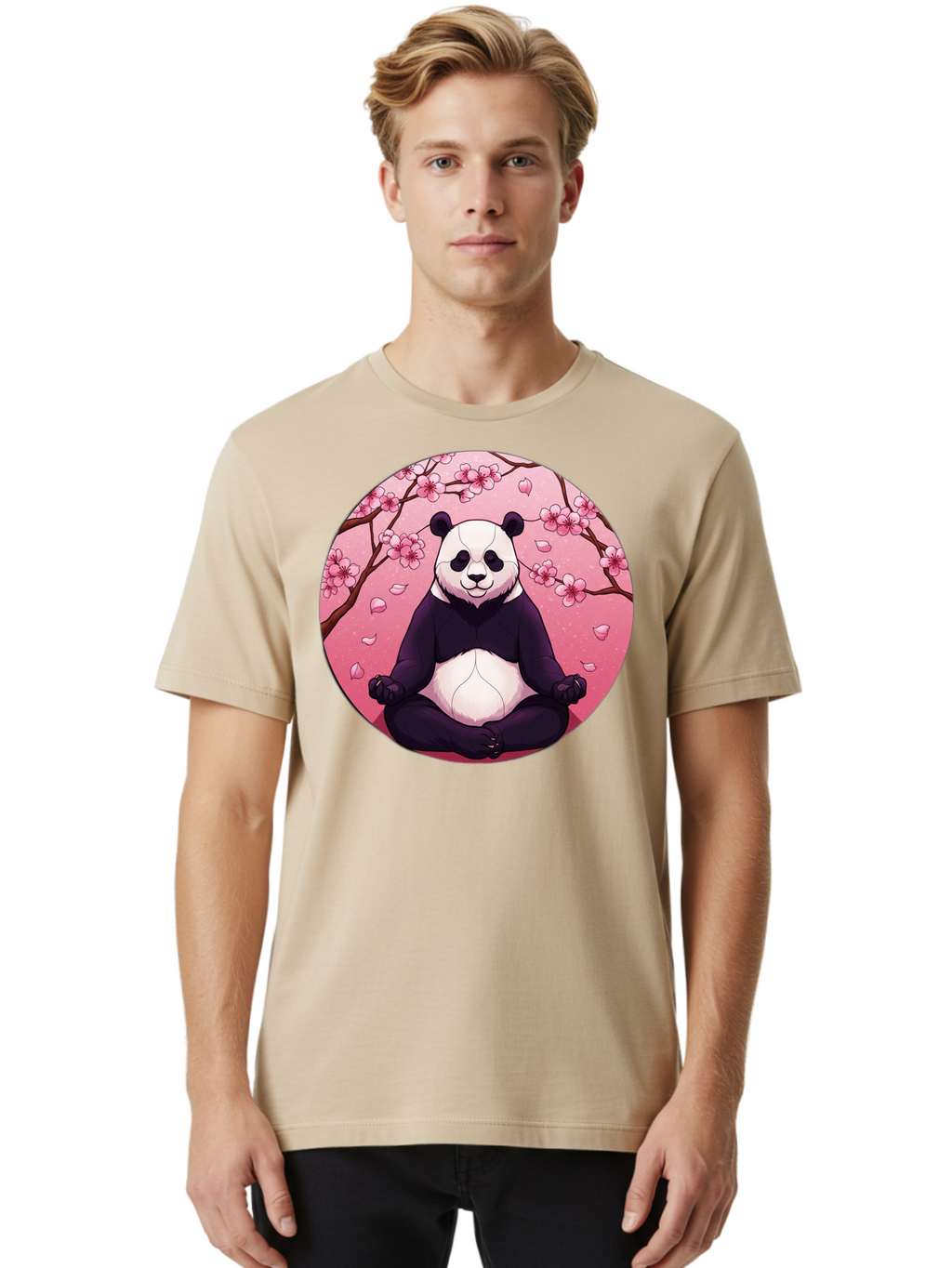 Panda-Meditation-Kawaii Men'S Graphic Tee, 100% Cotton, Comfortable Casual Summer Wear, Machine Washable, Vintage Camera, Old Camera, Antique Camera, Black Camera, Classic Photography, Photography Equipment, Nostalgic Device, Film Camera, Bal046