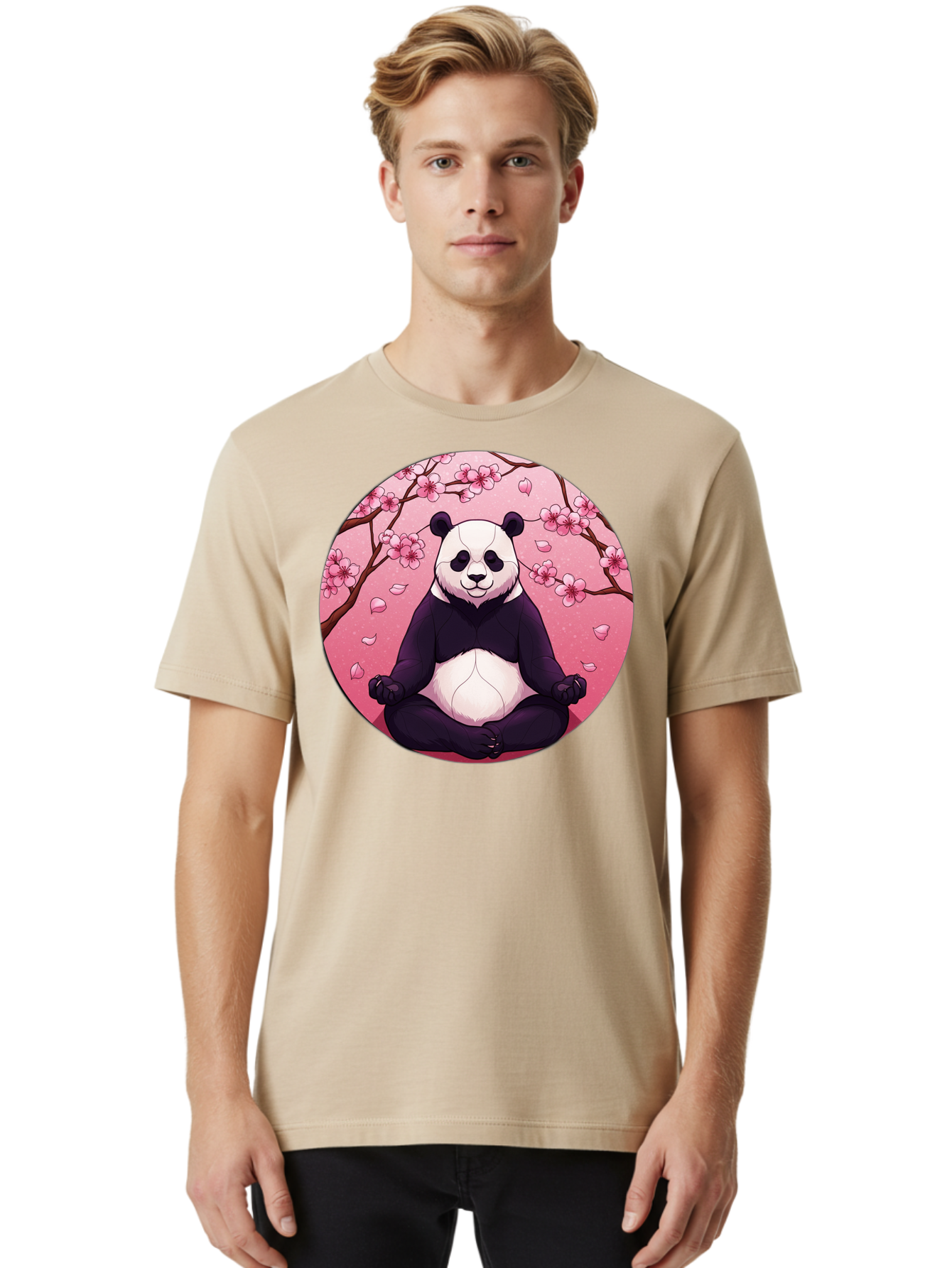 Panda-Meditation-Kawaii Men'S Graphic Tee, 100% Cotton, Comfortable Casual Summer Wear, Machine Washable, Vintage Camera, Old Camera, Antique Camera, Black Camera, Classic Photography, Photography Equipment, Nostalgic Device, Film Camera, Bal046