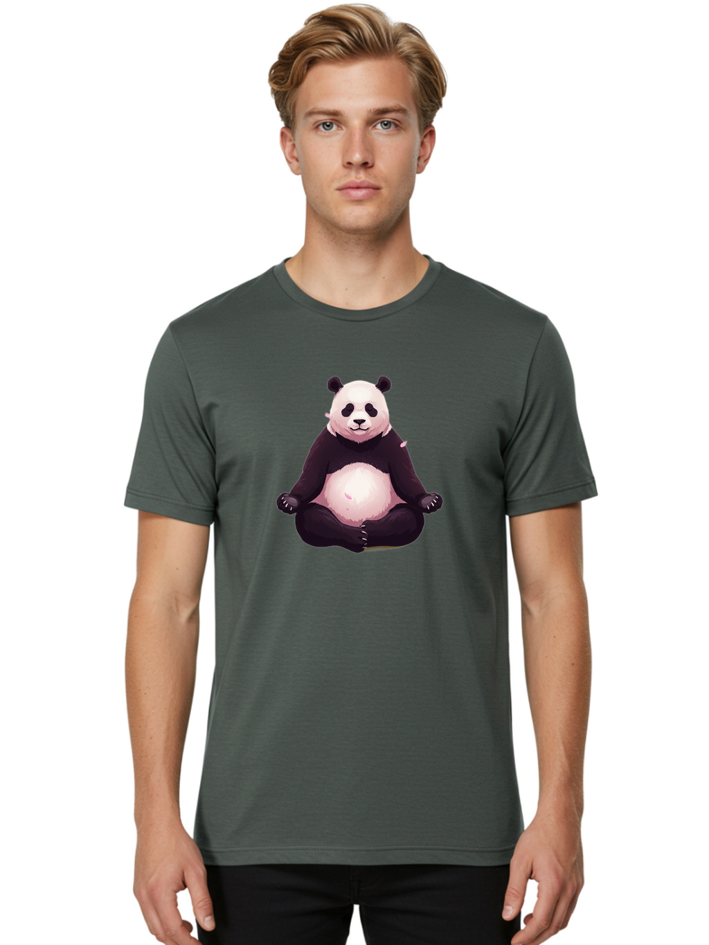 Panda-Meditation Men'S Graphic Tee, 100% Cotton, Comfortable Casual Summer Wear, Machine Washable, Vintage Camera, Old Camera, Antique Camera, Black Camera, Classic Photography, Photography Equipment, Nostalgic Device, Film Camera, Camera Art Bal047