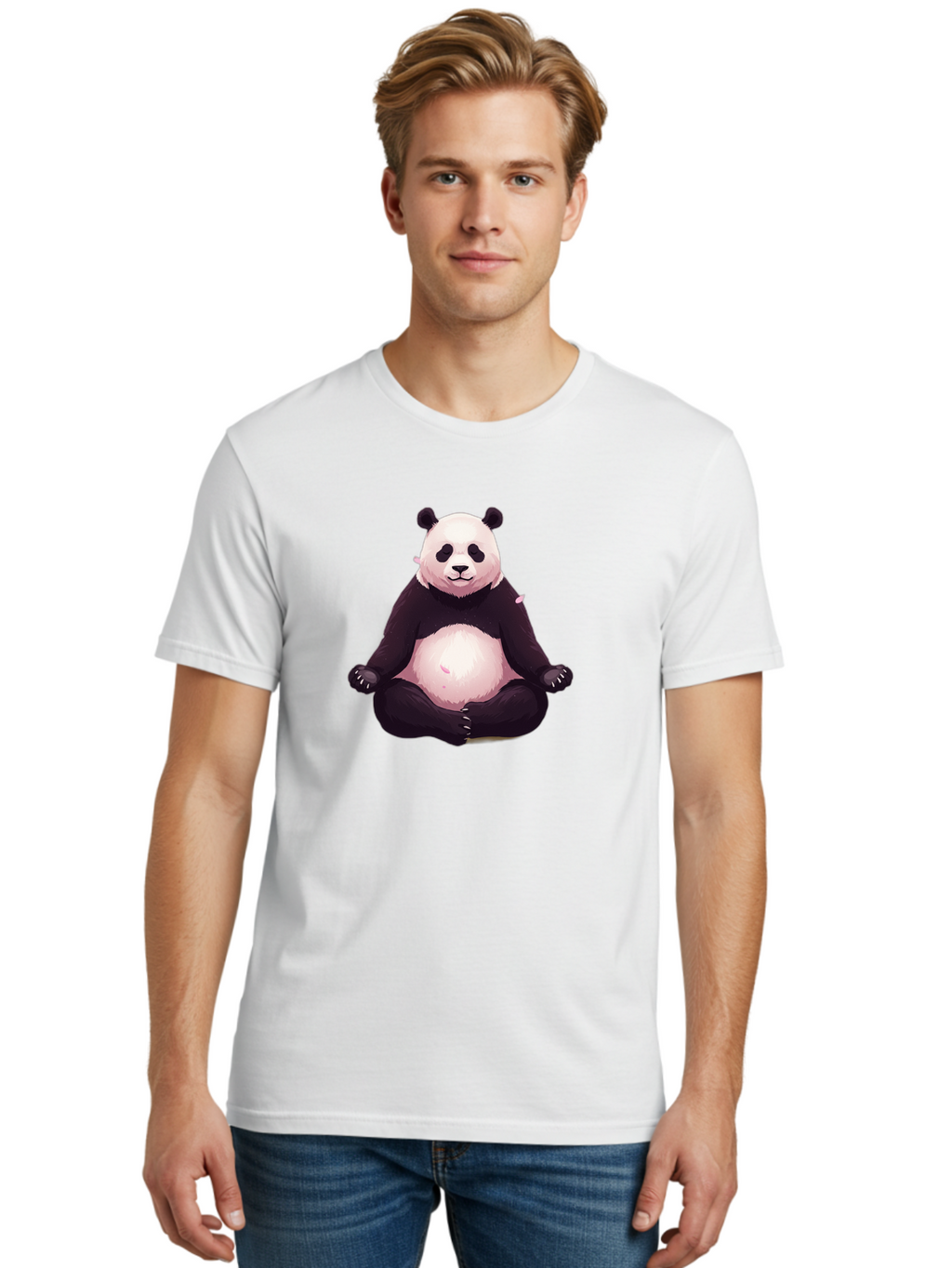 Panda-Meditation Men'S Graphic Tee, 100% Cotton, Comfortable Casual Summer Wear, Machine Washable, Vintage Camera, Old Camera, Antique Camera, Black Camera, Classic Photography, Photography Equipment, Nostalgic Device, Film Camera, Camera Art Bal047